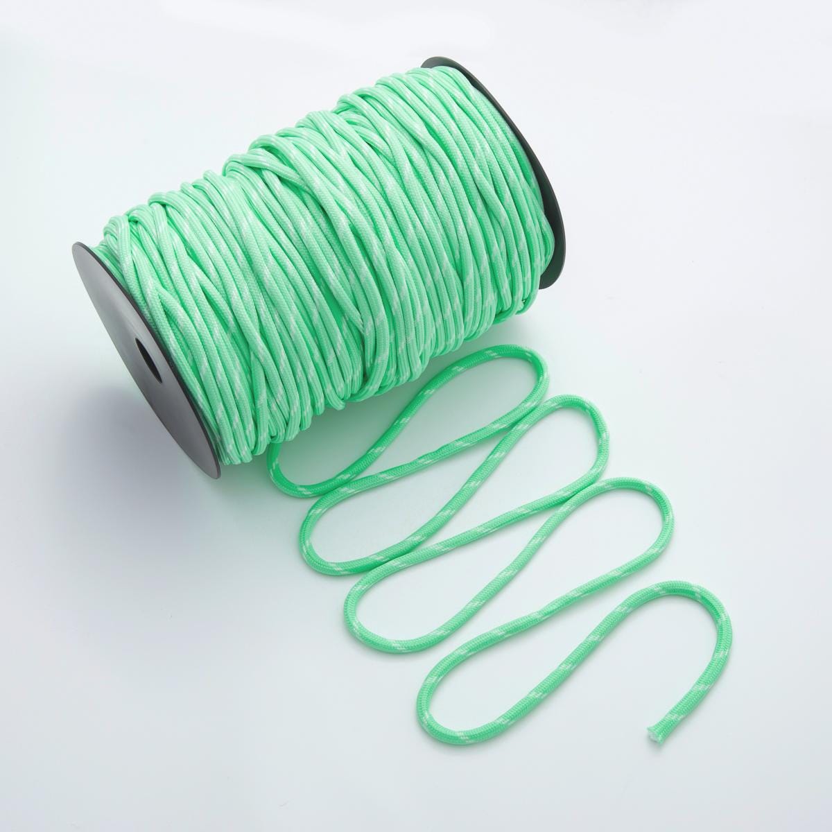 Bag Charm Jewelry Making Green Cord Polyester & Spandex Cord Ropes 5mm Green Braided Rope by Yards | ROLL-1732