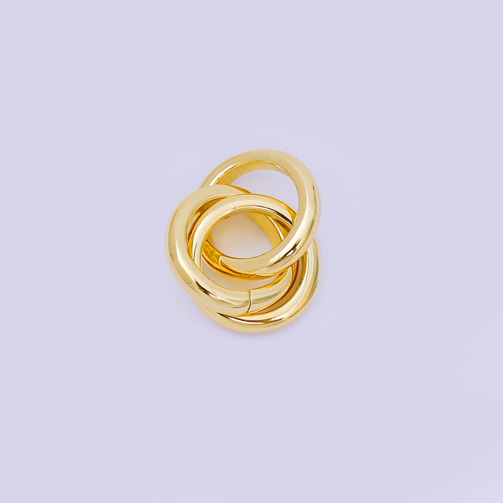 24K Gold Filled 12mm Triple Interlocking Jump ring Findings | Z-1303