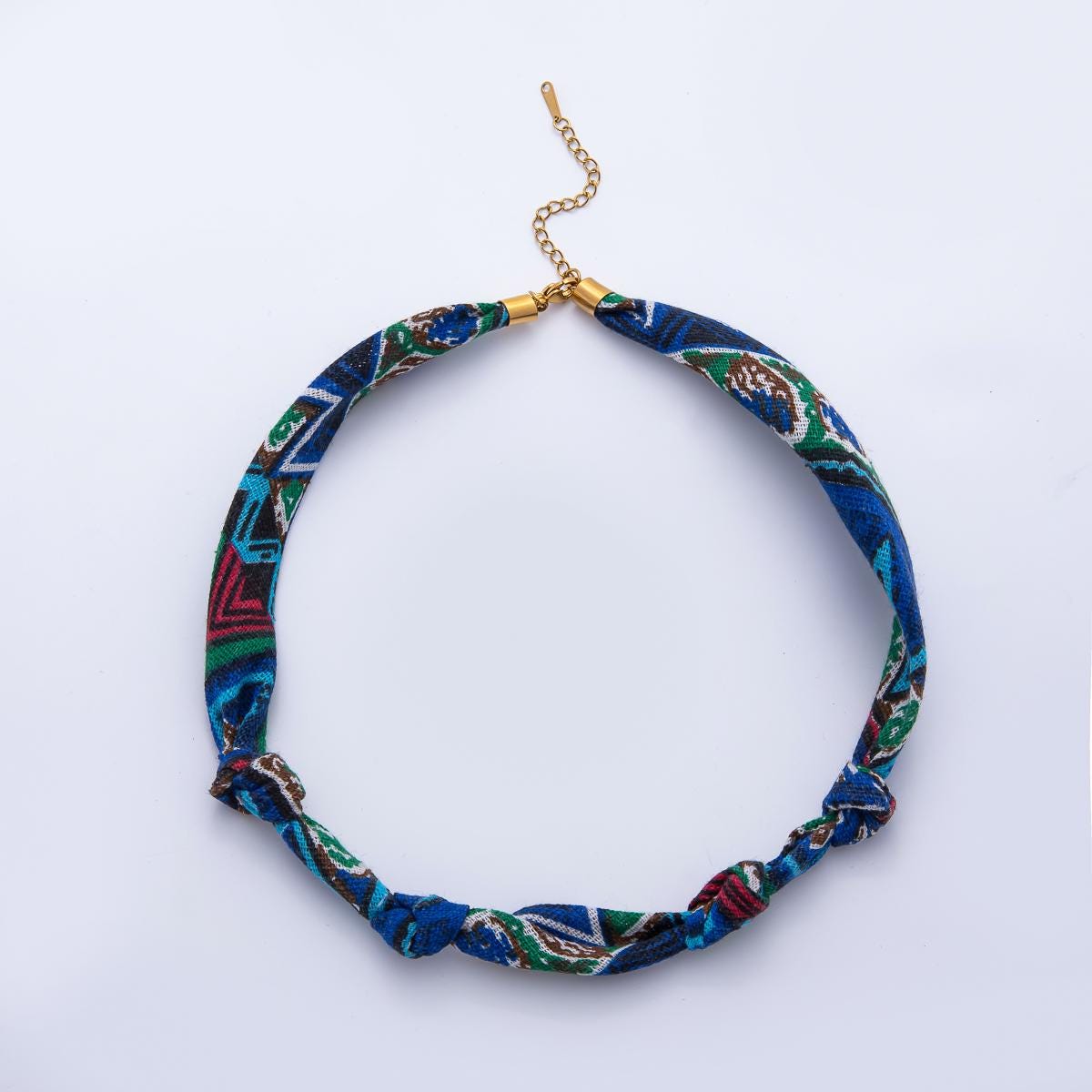 Colorful Scarf Necklace 16.6 inch Make your own Scarf Necklace Charm Jewelry Supply with PVD Gold Stainless Clasp WA1653