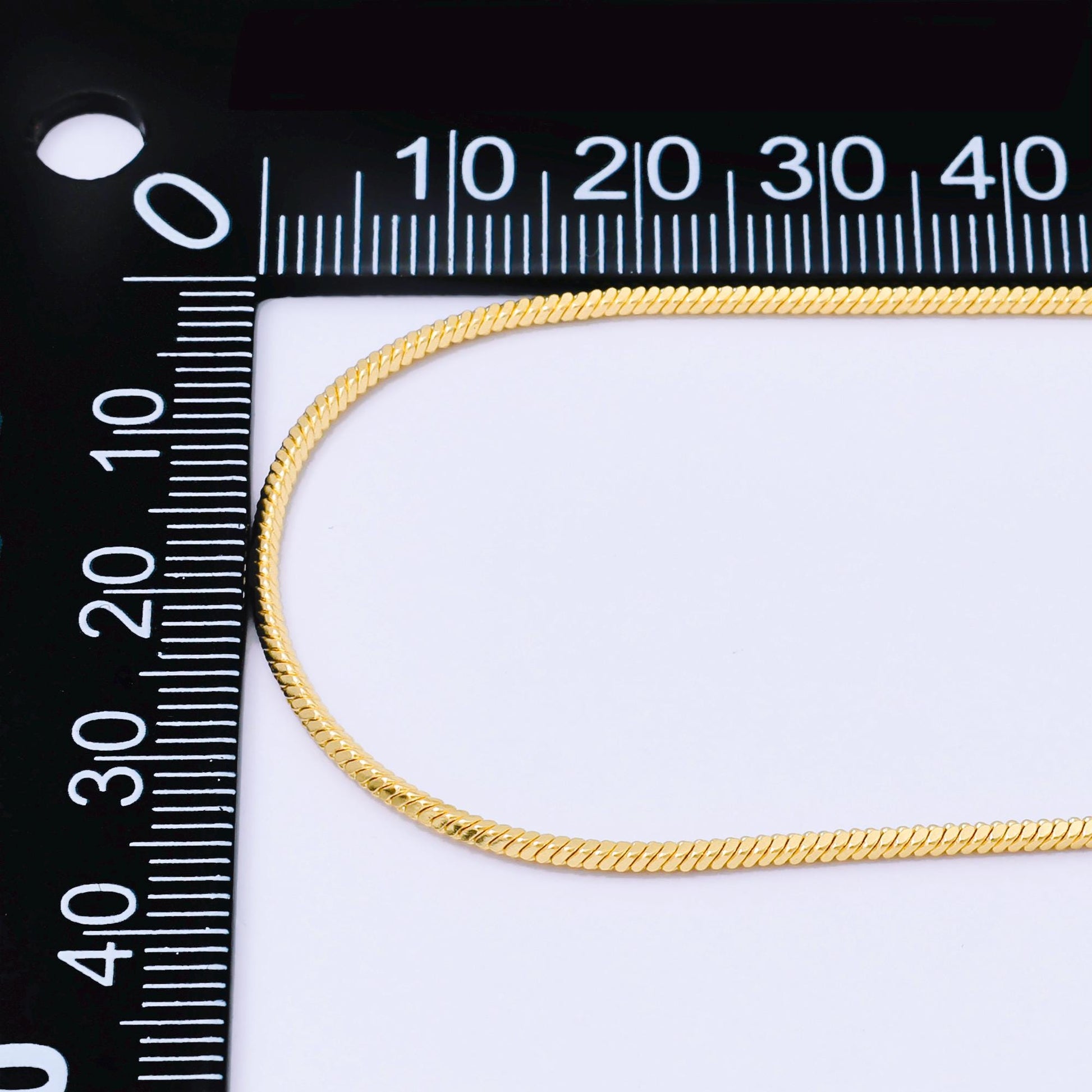1pc 19.88'' Ready to Use 24K Gold Filled Cocoon Necklace Chain, Layer Snake Herringbone Chain Necklace WA-3834