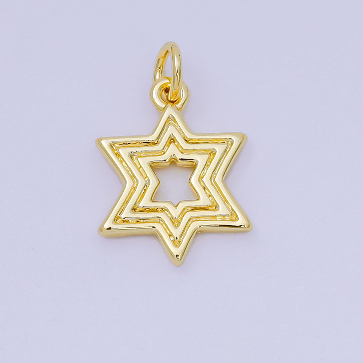24K Gold Filled 16mm Star of David Charm | AH-643