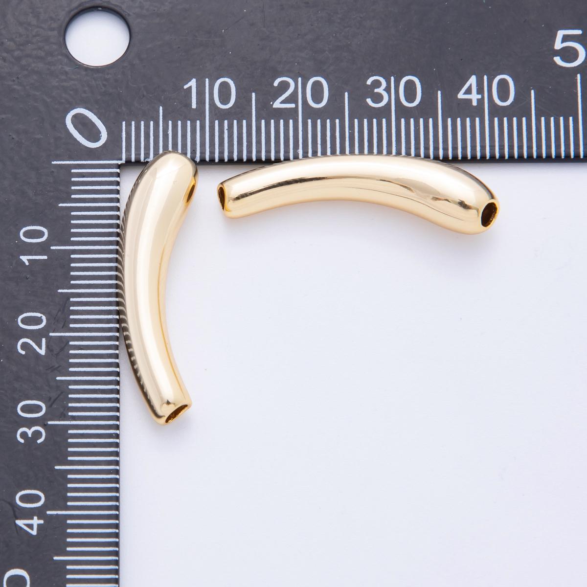 18K Gold Filled Tube Bead Spacer Spacing beads for Bracelet Necklace Making AF1072