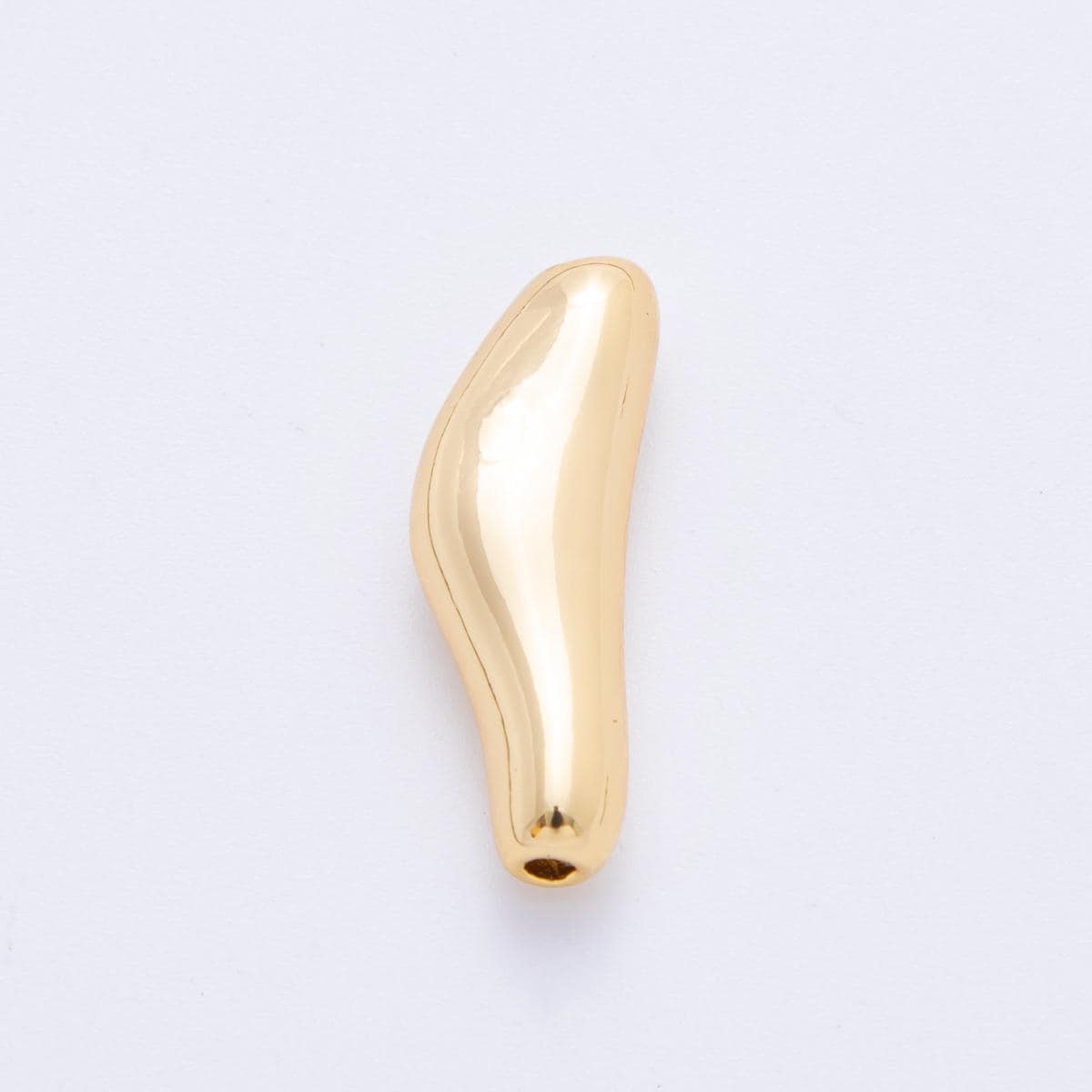 18K Gold Filled Irregular Tube Bead Spacer Spacing beads for Bracelet Necklace Making AF1073