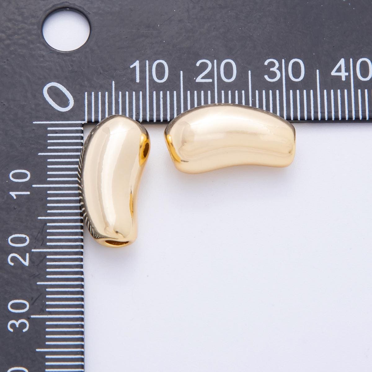 18K Gold Filled Shot Bean Tube Bead Spacer Spacing beads for Bracelet Necklace Making AF1074