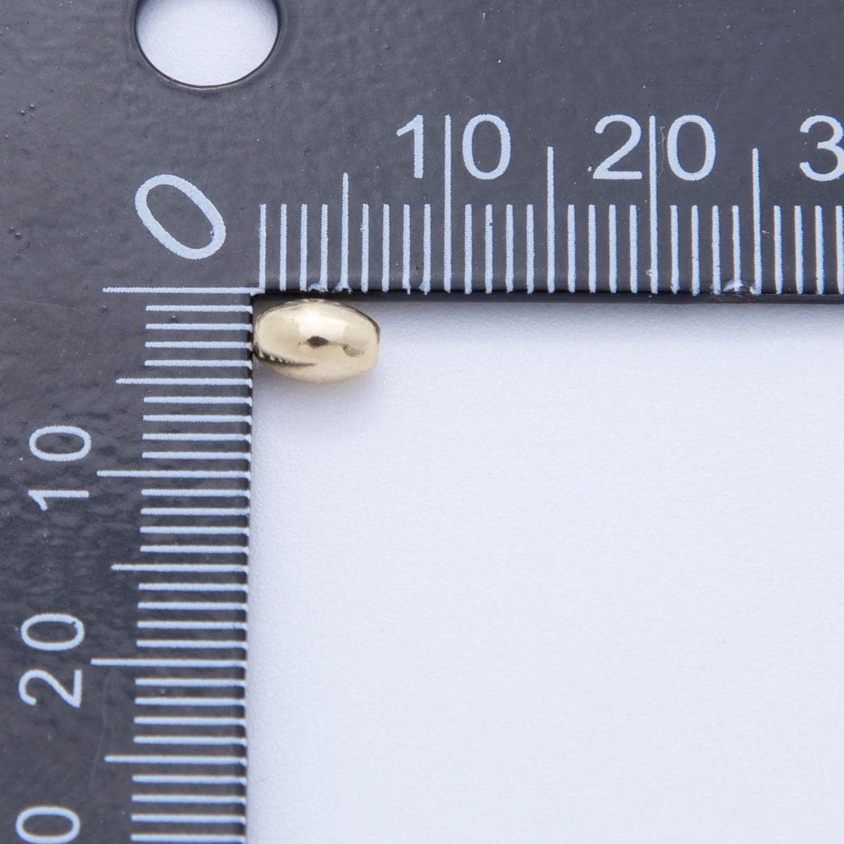 10x 18k gold Filled Tiny Oval Bean spacer beads Tiny Seed Bead spacer beads 5x3 mm beads AF-1071