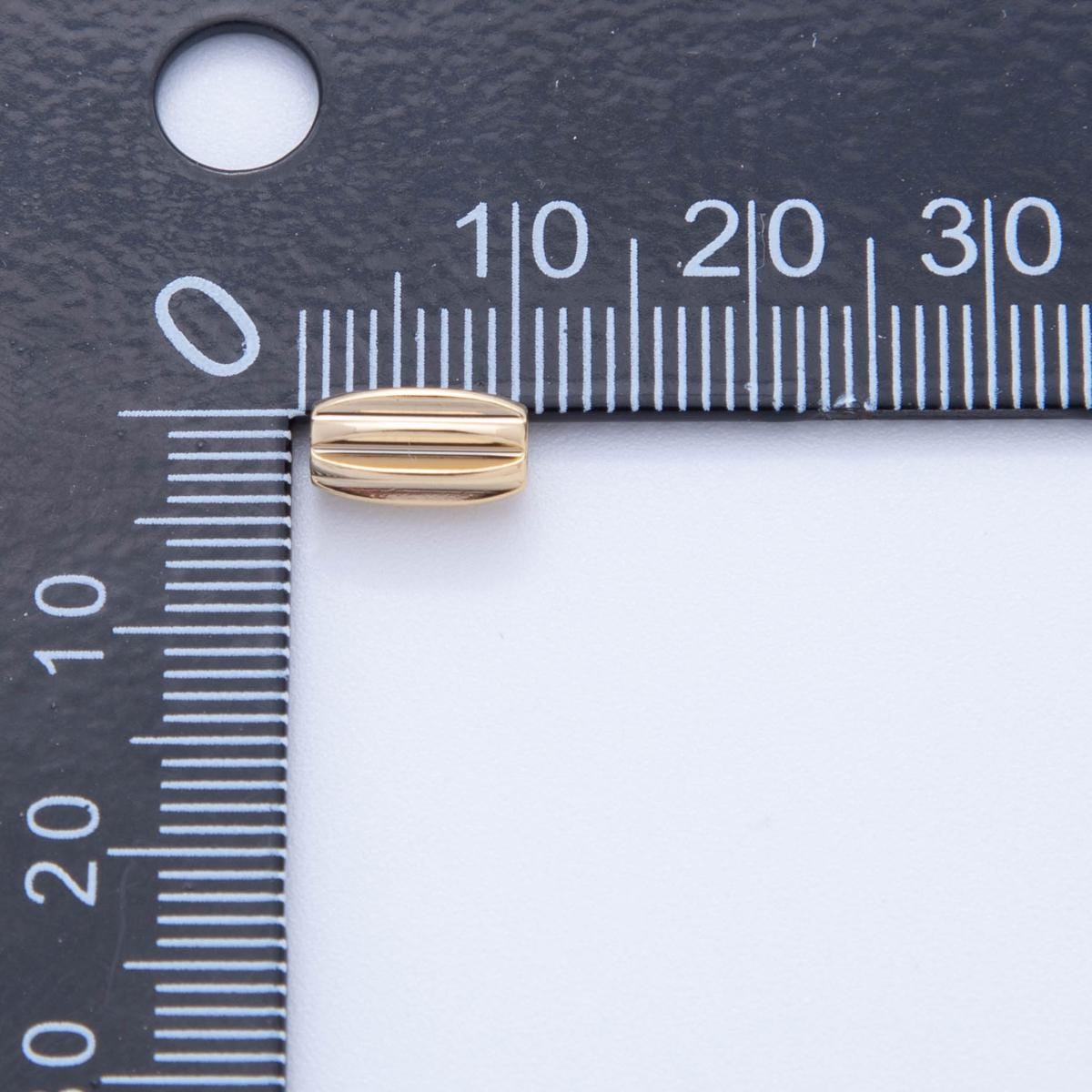 10x 18k Gold Filled Tiny Oval Tube Macaroni Bean spacer beads Tiny Seed Bead spacer beads 9x5 mm beads AF-1064