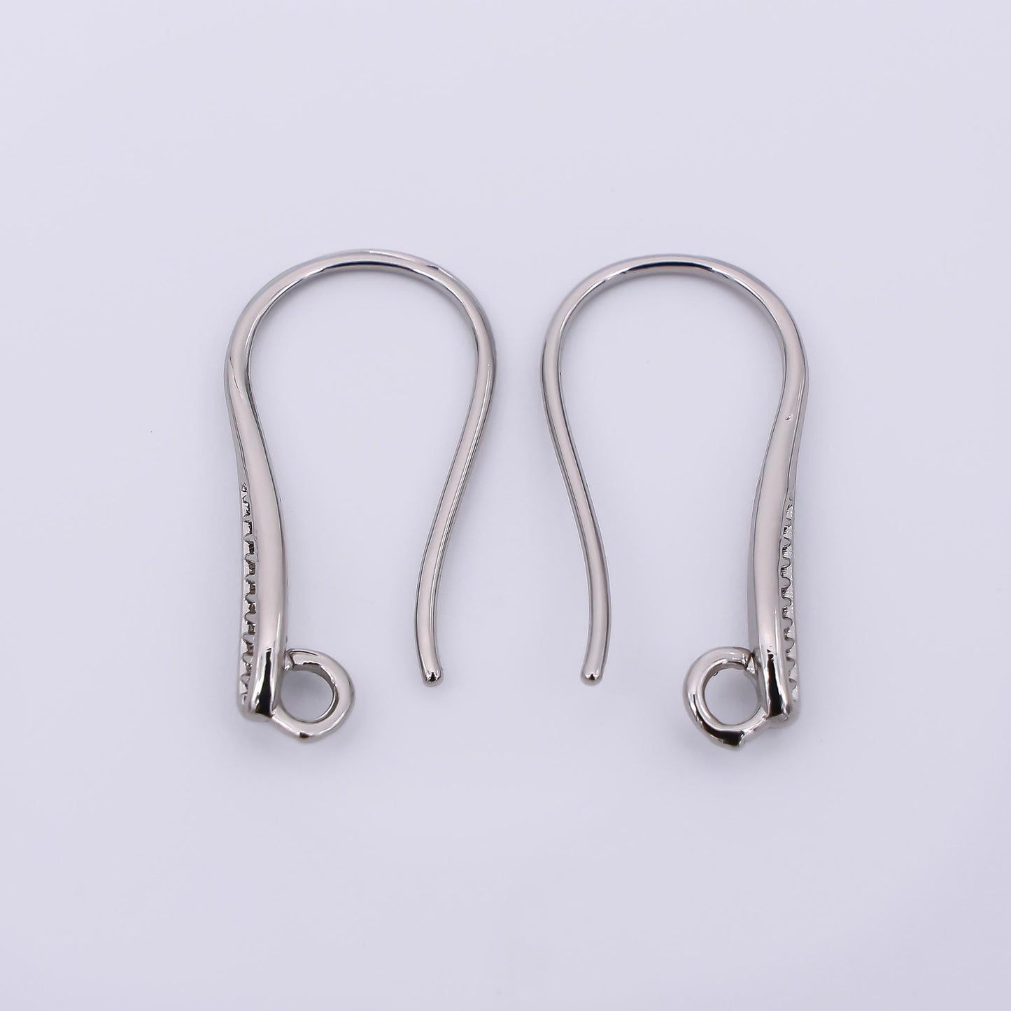 1 pair 24k gold filled 20.6 x 10 mm loop minimalist French hook earrings findings supply | Z-1290