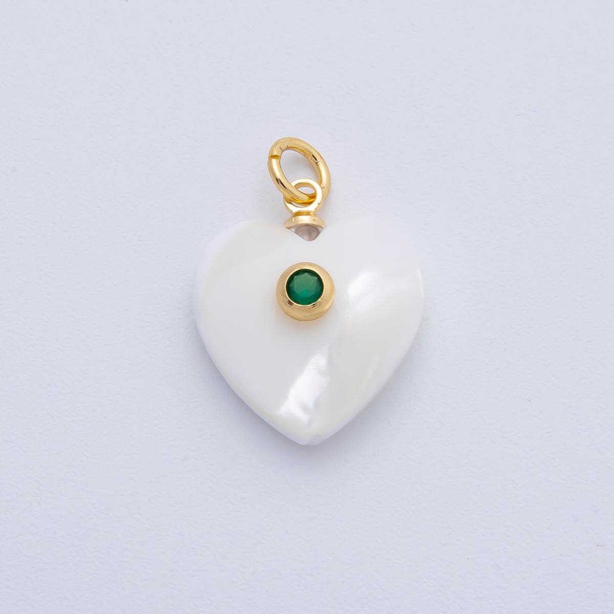 Dainty White heart pearls charm Snow Shell Pearl for necklace bracelet earring wedding jewelry making minimalist with w AF-557