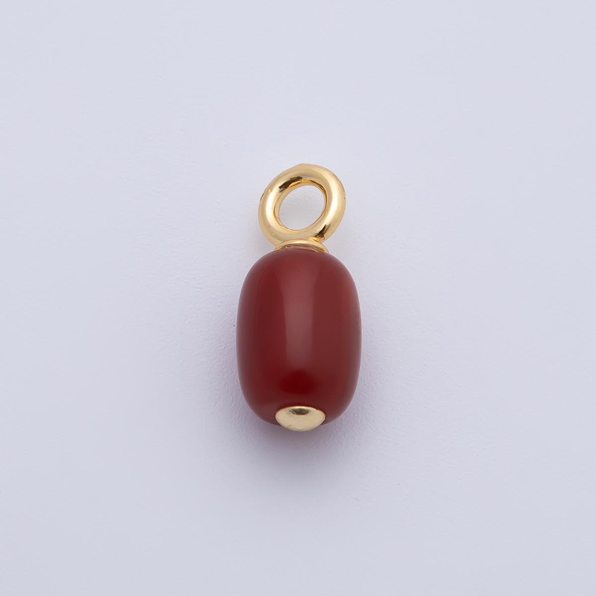 18K Gold Filled Gemstone Carnelian Stone Drop Charm | AF-1394