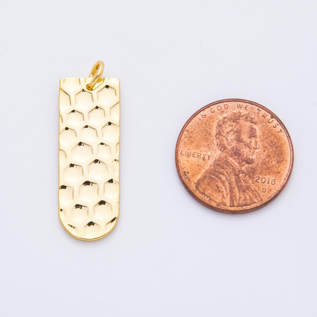 Gold Hammered Abstract Tag Charms Tag Shape Earring Finding Lightweight Dangle Pendant Supplies, DIY Jewelry Making Components N-320