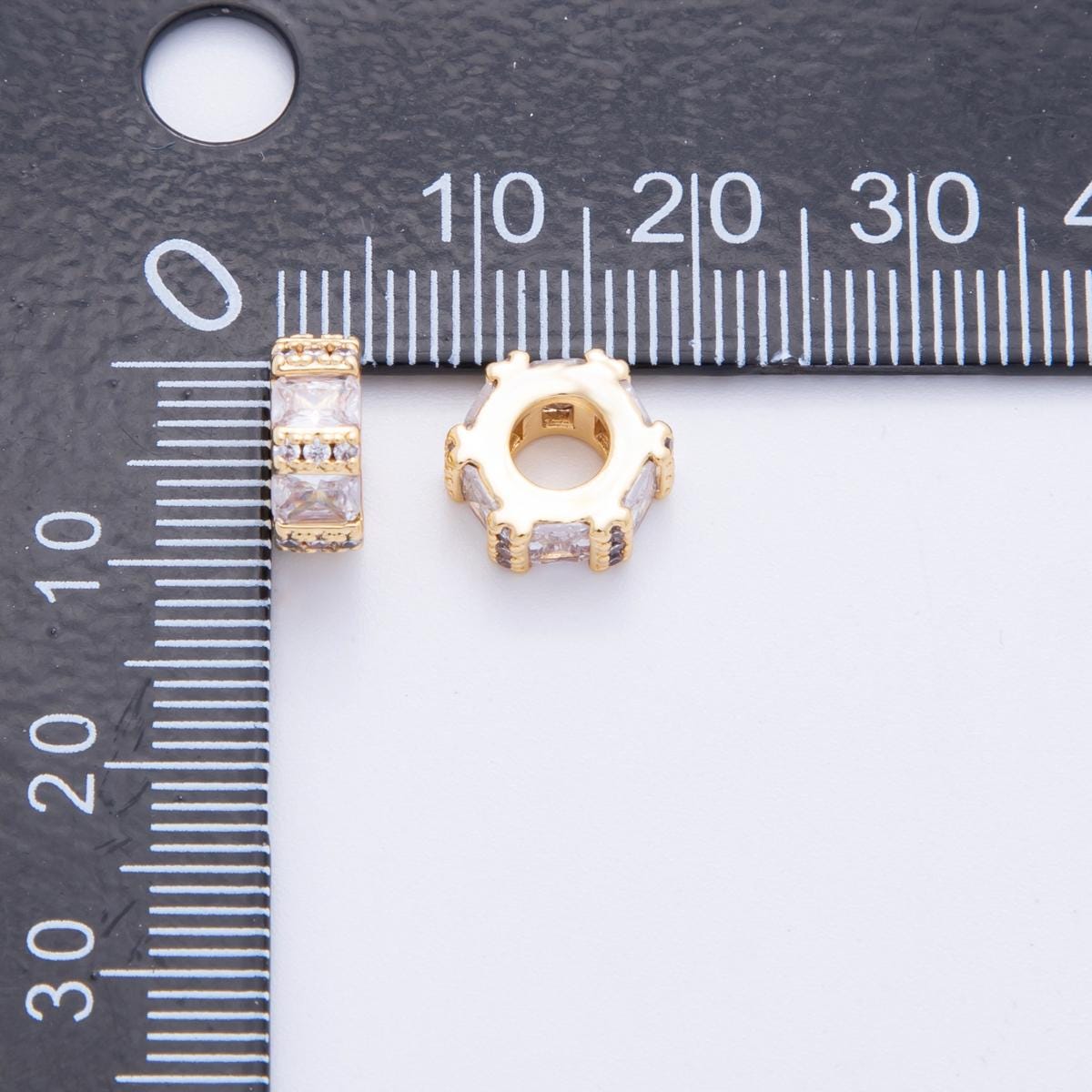 Gold Octagon Beads Charms 24K Gold Filled Geometric spacer beads Bracelet Necklace for DIY Jewelry Making Supply 10mm AF-1036