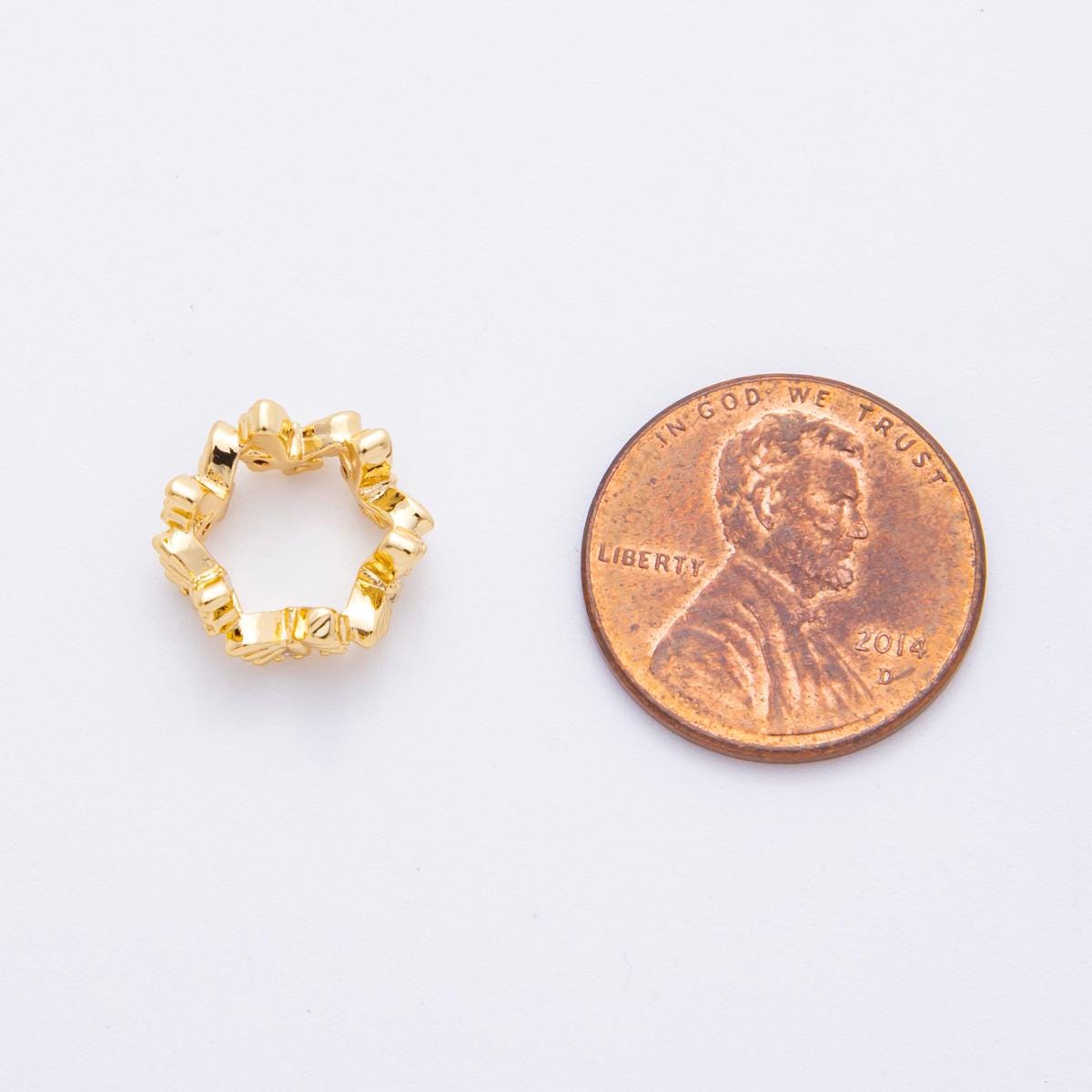 Mini Gold Butterfly Bead Spacer 24k gold filled bead spacer in gold AF-1039