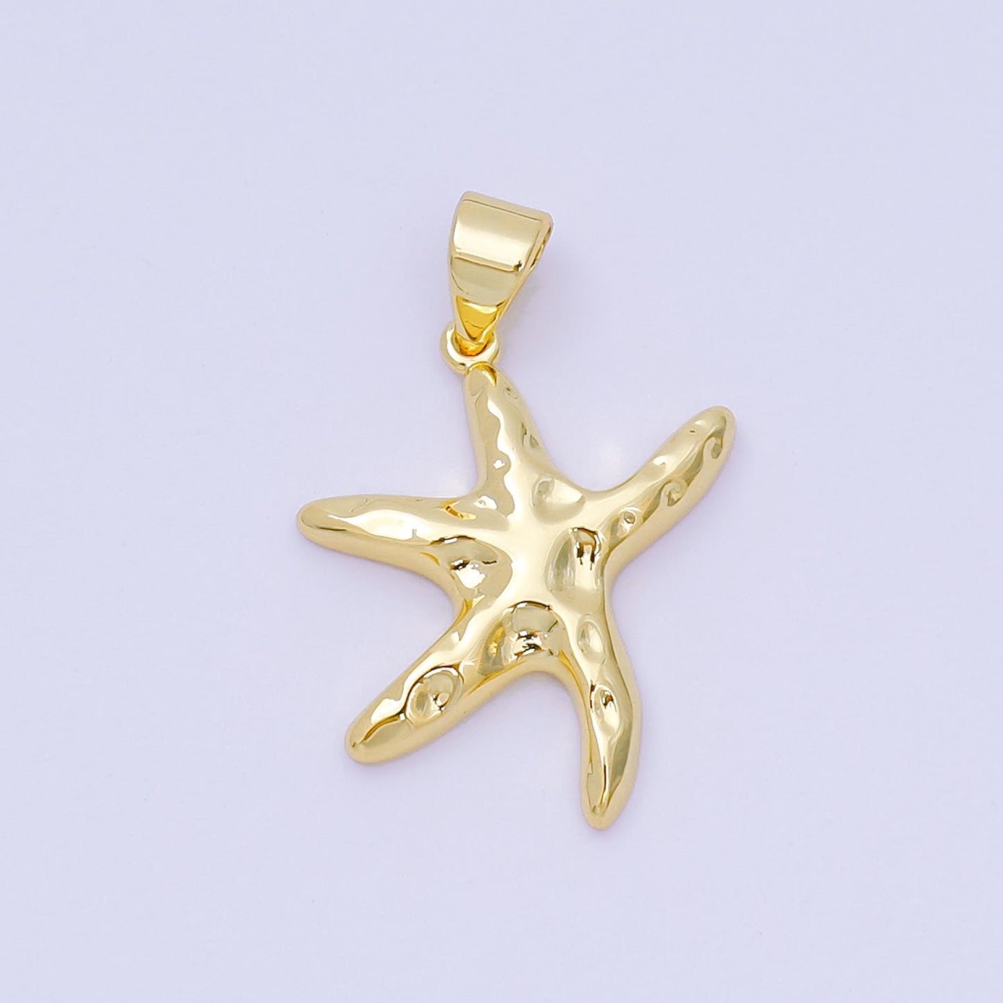 Star fish 24k gold Filled Pendant sea star Hammered charm Under the Sea animal pendant, diy jewelry AA-1599