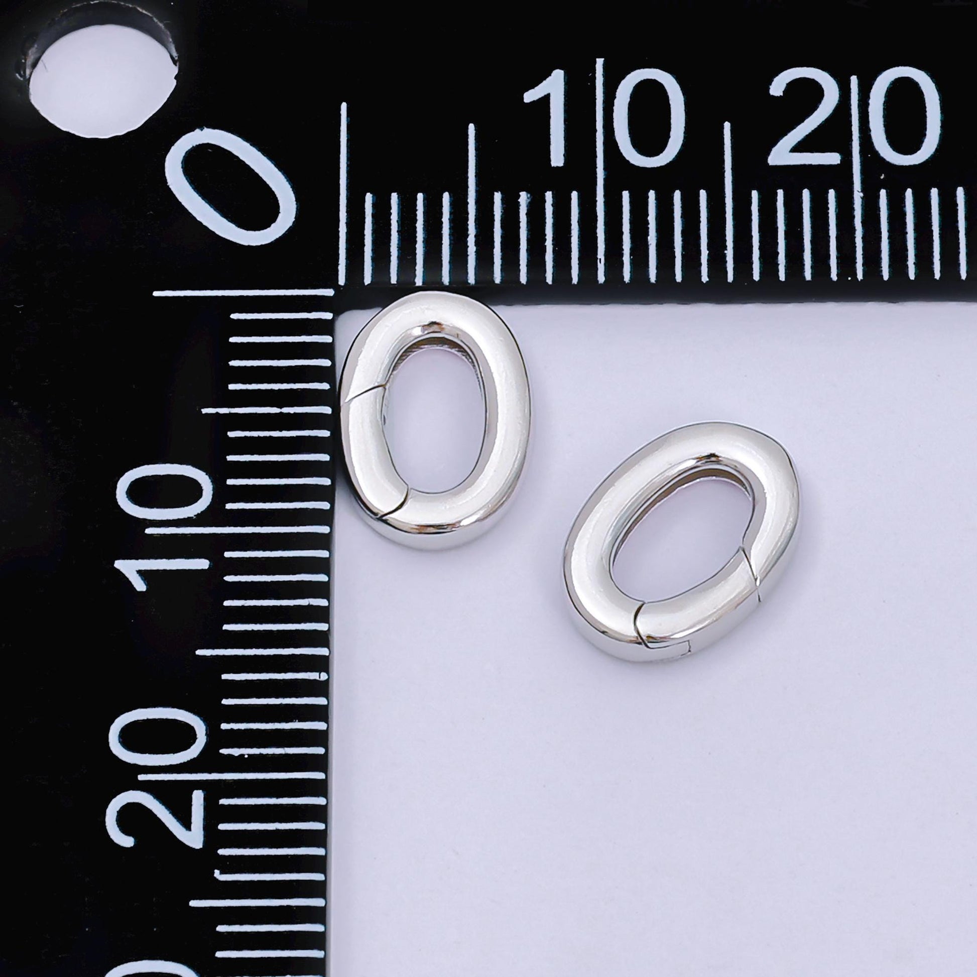 Mini 10.5 sterling silver hinged oval push gate ring clasp charm pendants interchangeable connectors sl-674