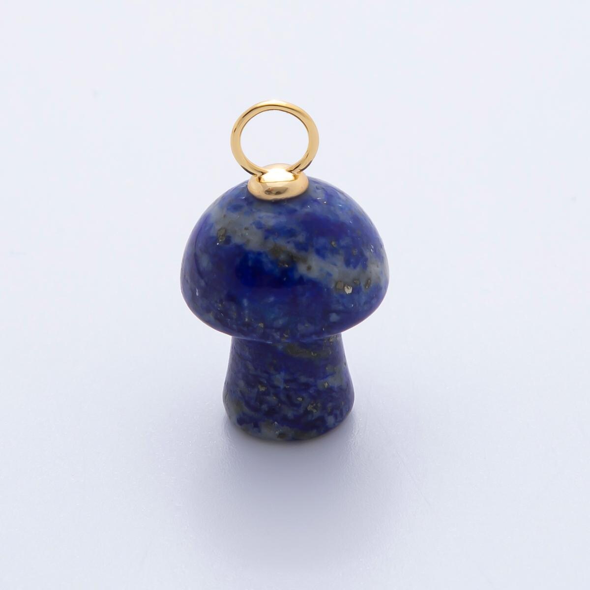 Dainty Gemstone mushroom charm small unique magic mushroom pendant jewelry gift idea for bracelet necklace earring component jewelry E254
