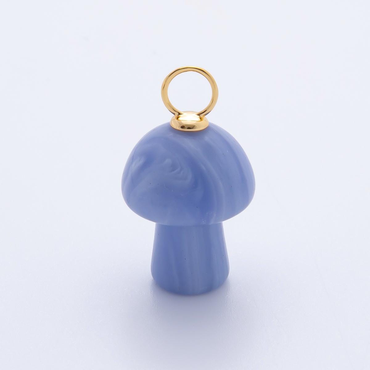 Dainty Gemstone mushroom charm small unique magic mushroom pendant jewelry gift idea for bracelet necklace earring component jewelry E254
