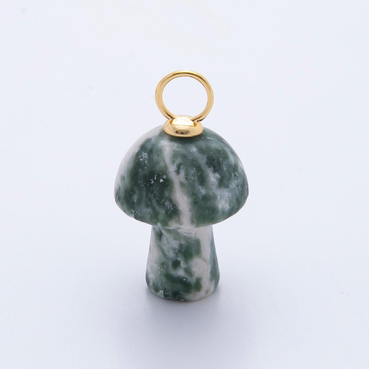 Dainty Gemstone mushroom charm small unique magic mushroom pendant jewelry gift idea for bracelet necklace earring component jewelry E254