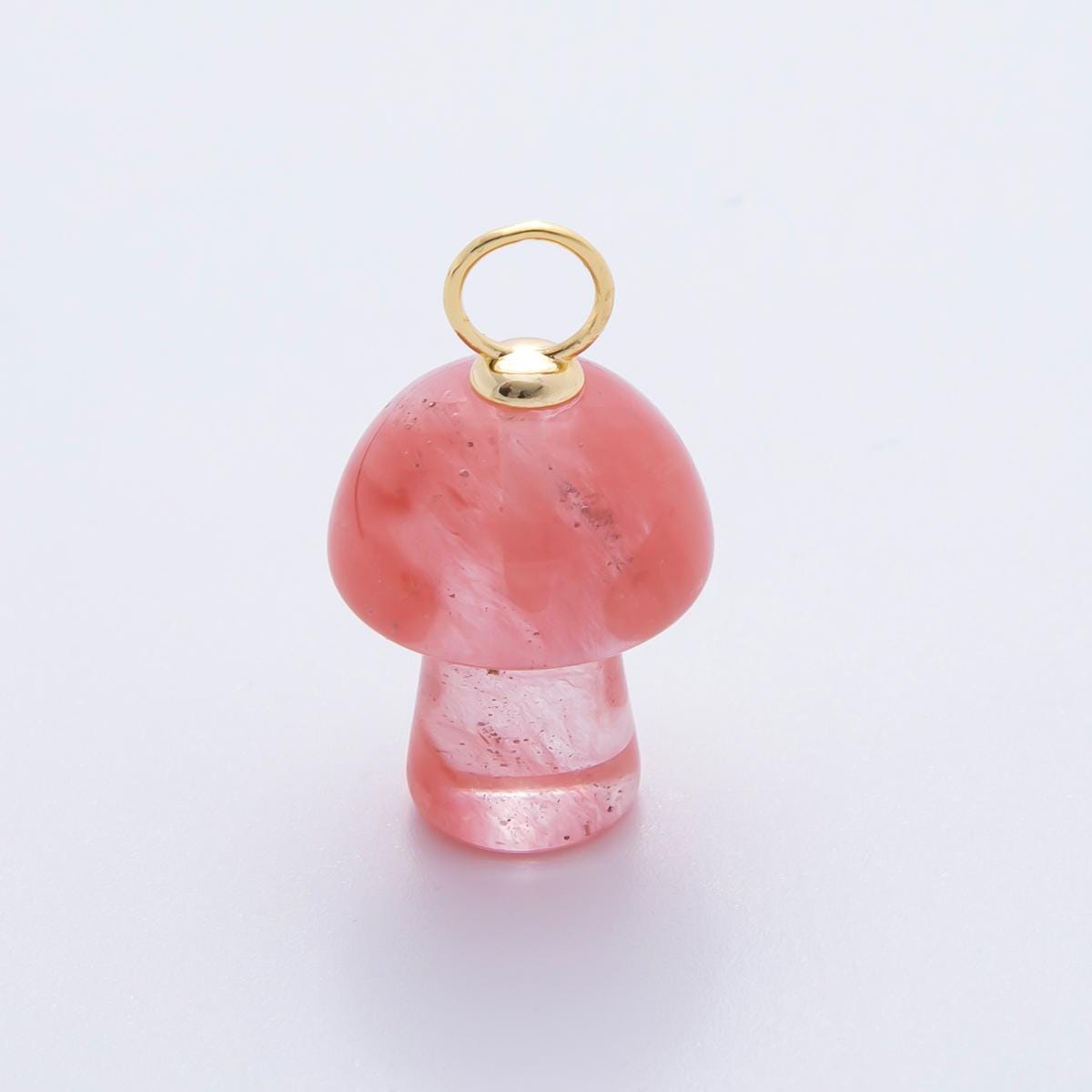 Dainty Gemstone mushroom charm small unique magic mushroom pendant jewelry gift idea for bracelet necklace earring component jewelry E254