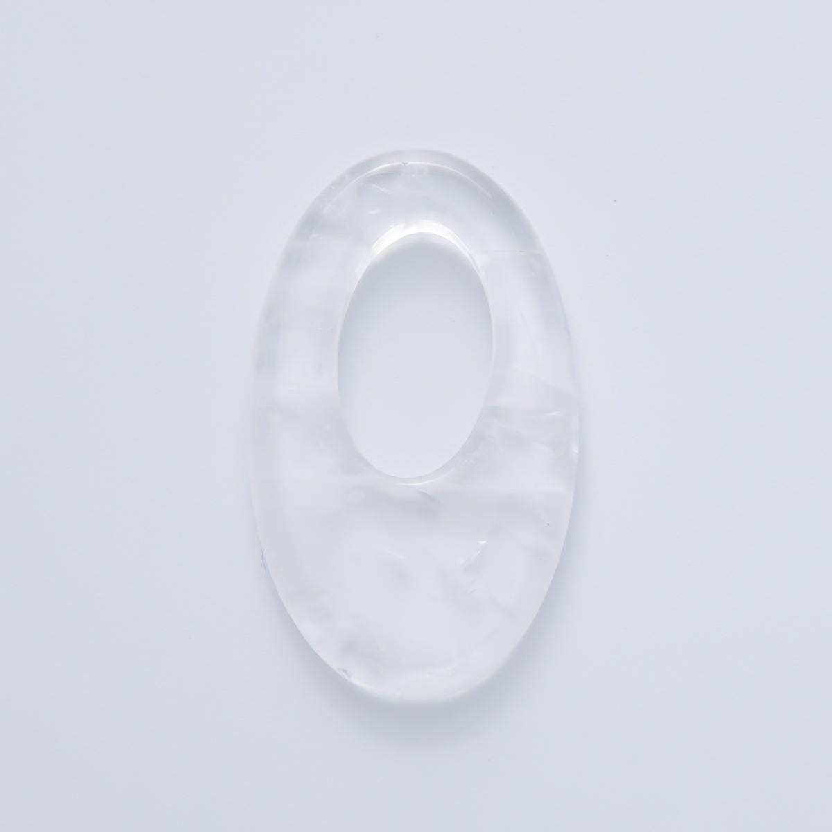 Oblong oval gemstone Oval link Charm for Cord Necklace Earring Hoop Dangle Charm Donut shaped jewelry finding