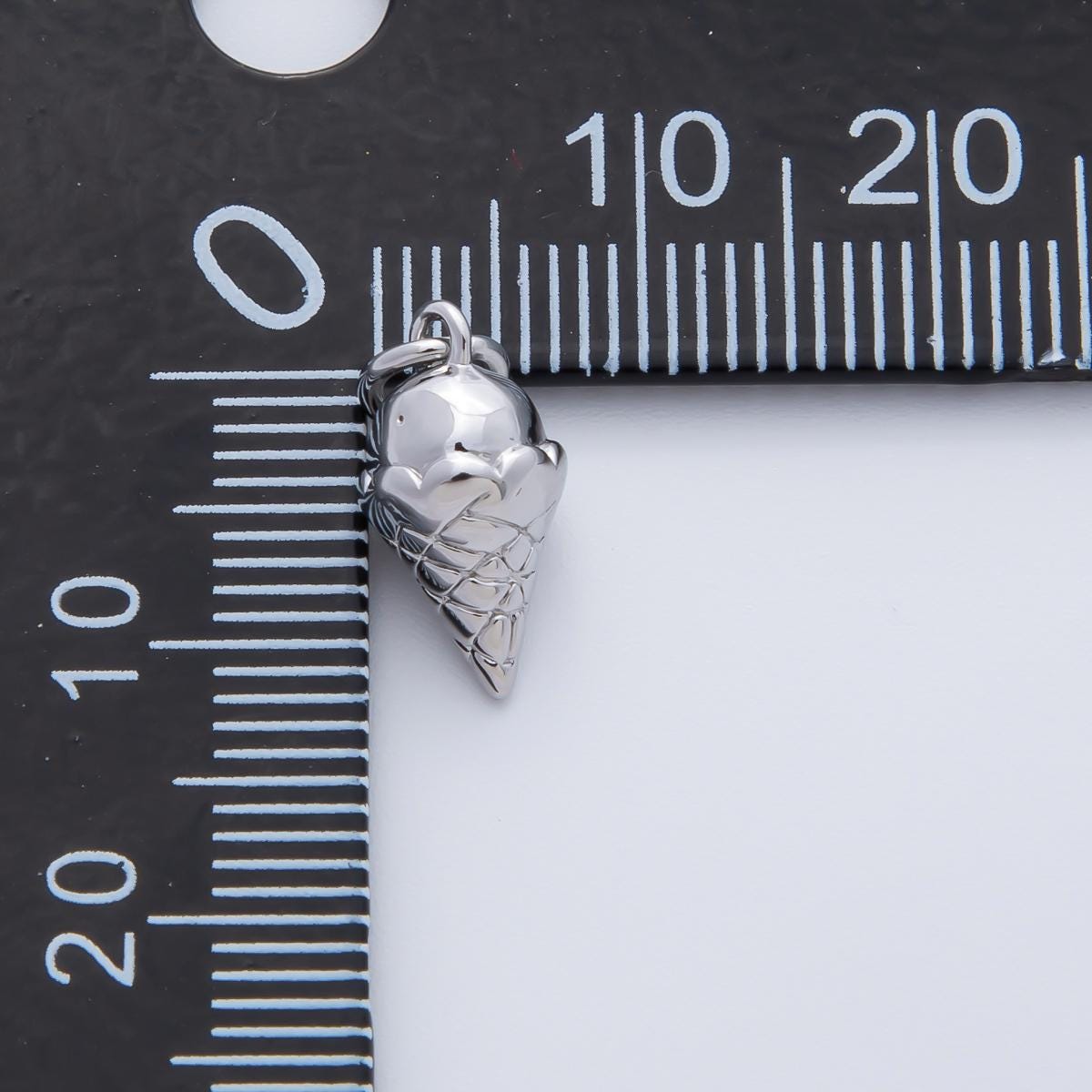 Mini 18k gold filled ice cream pendant charm Silver ice cream Cone pendant Food desert pendant, for diy jewelry making AF-1415