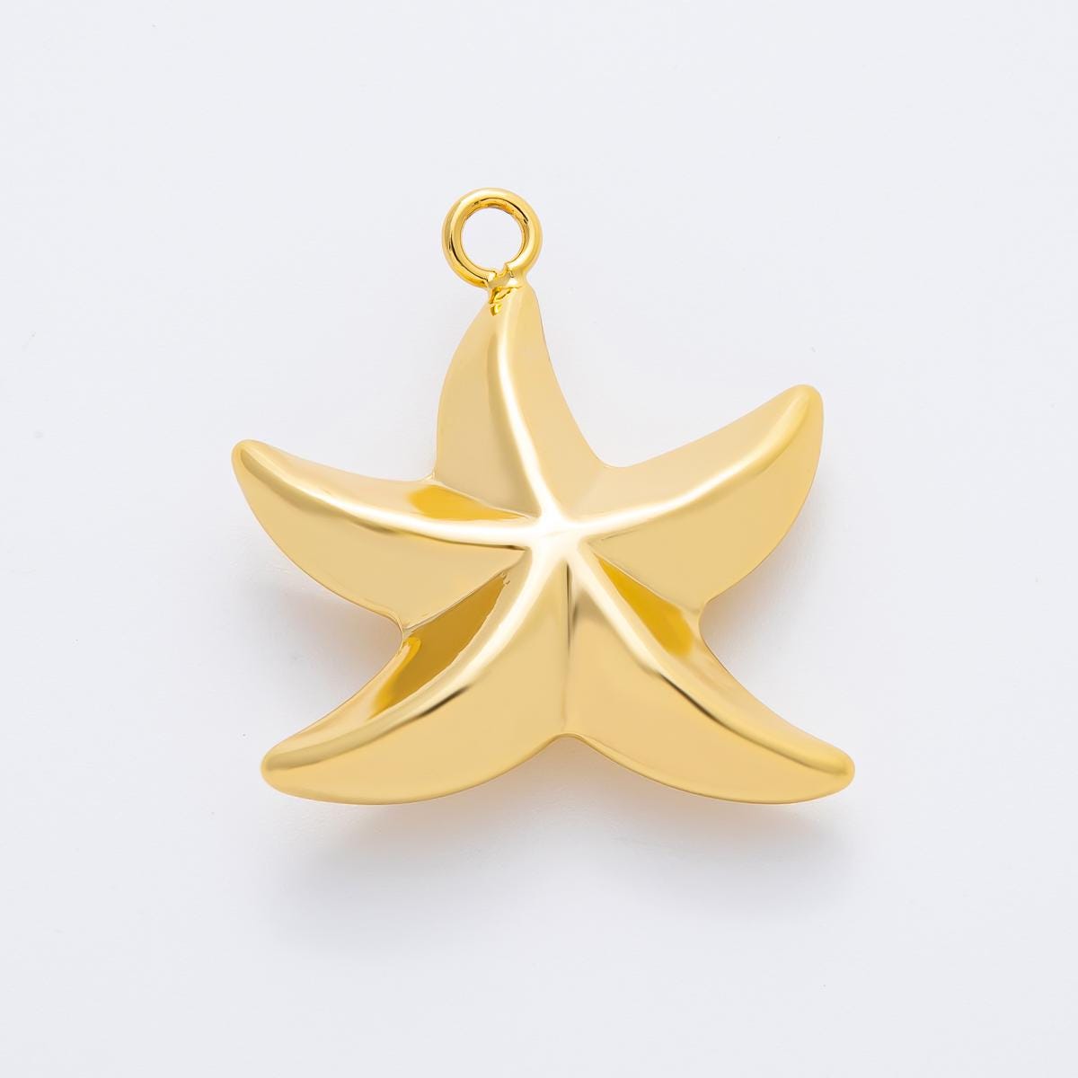 18K gold filled 30.5 Big 3D Puffy starfish ocean animal add-on charm | AF-1352