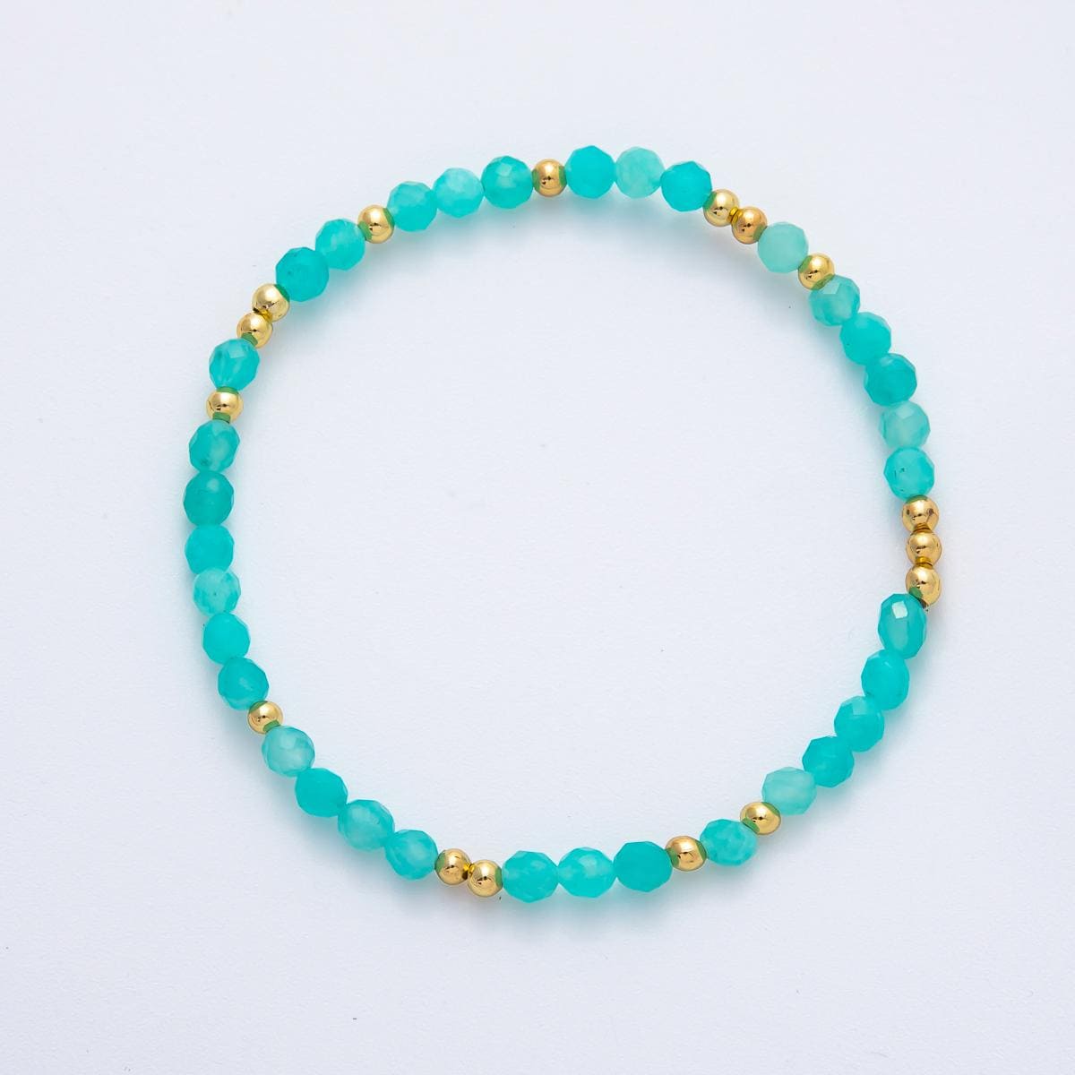 Dainty Handmade Gemstone Beaded bracelet chain minimalist jewelry 4mm beaded ball for Stackable Jewelry WA-3449