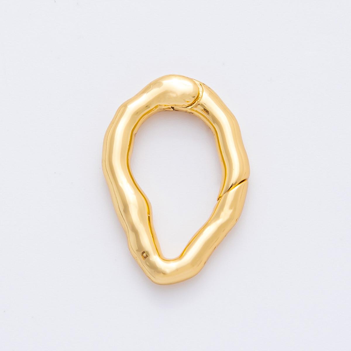18K Gold Filled Snap Clasp Lobster Clasp, Charm Holder Clasp for DIY Jewelry Making Supply