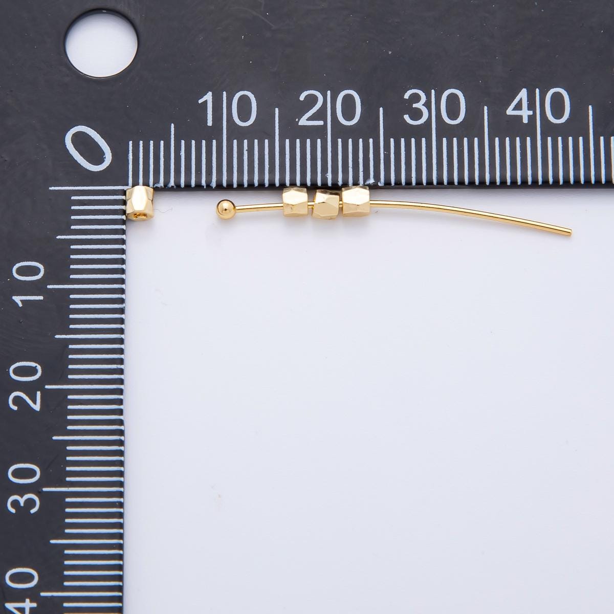 10x 18k gold Filled Faceted Tube beads spacer Tiny Bead spacer beads 2.6x3 mm beads AF-1085