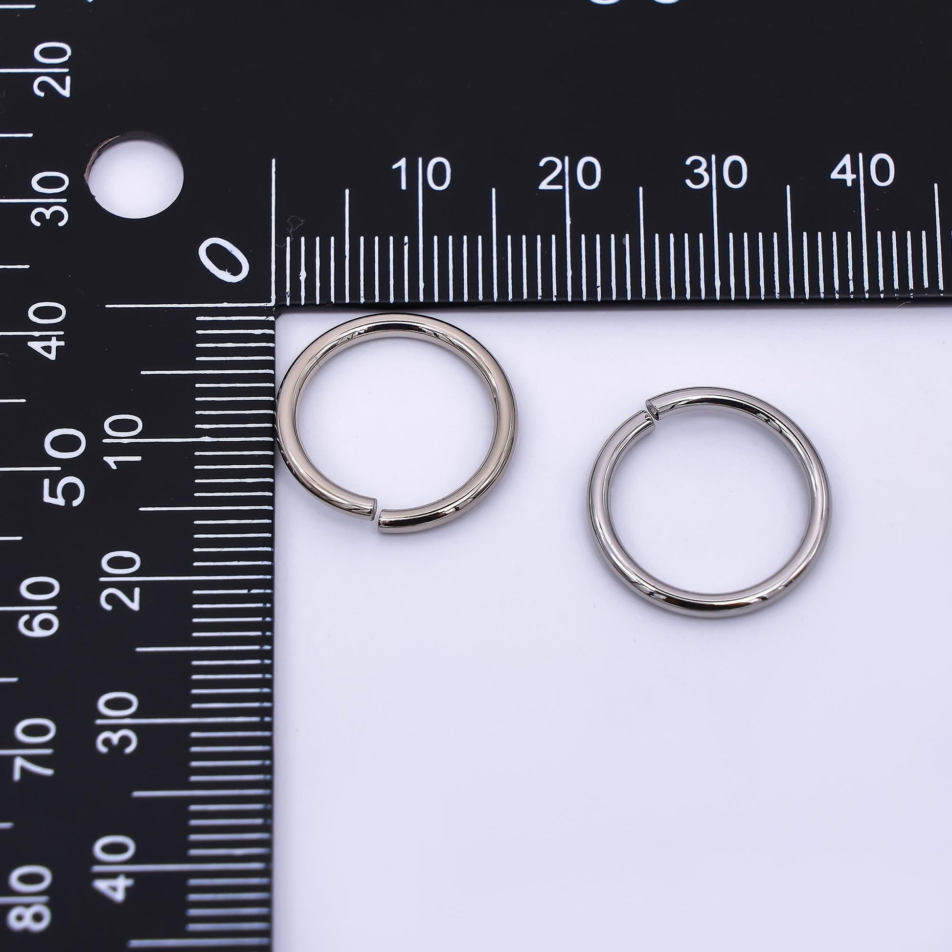 24K Gold Filled 16mm Classic Simple Round Jump ring Findings in Gold & Silver | SP1638
