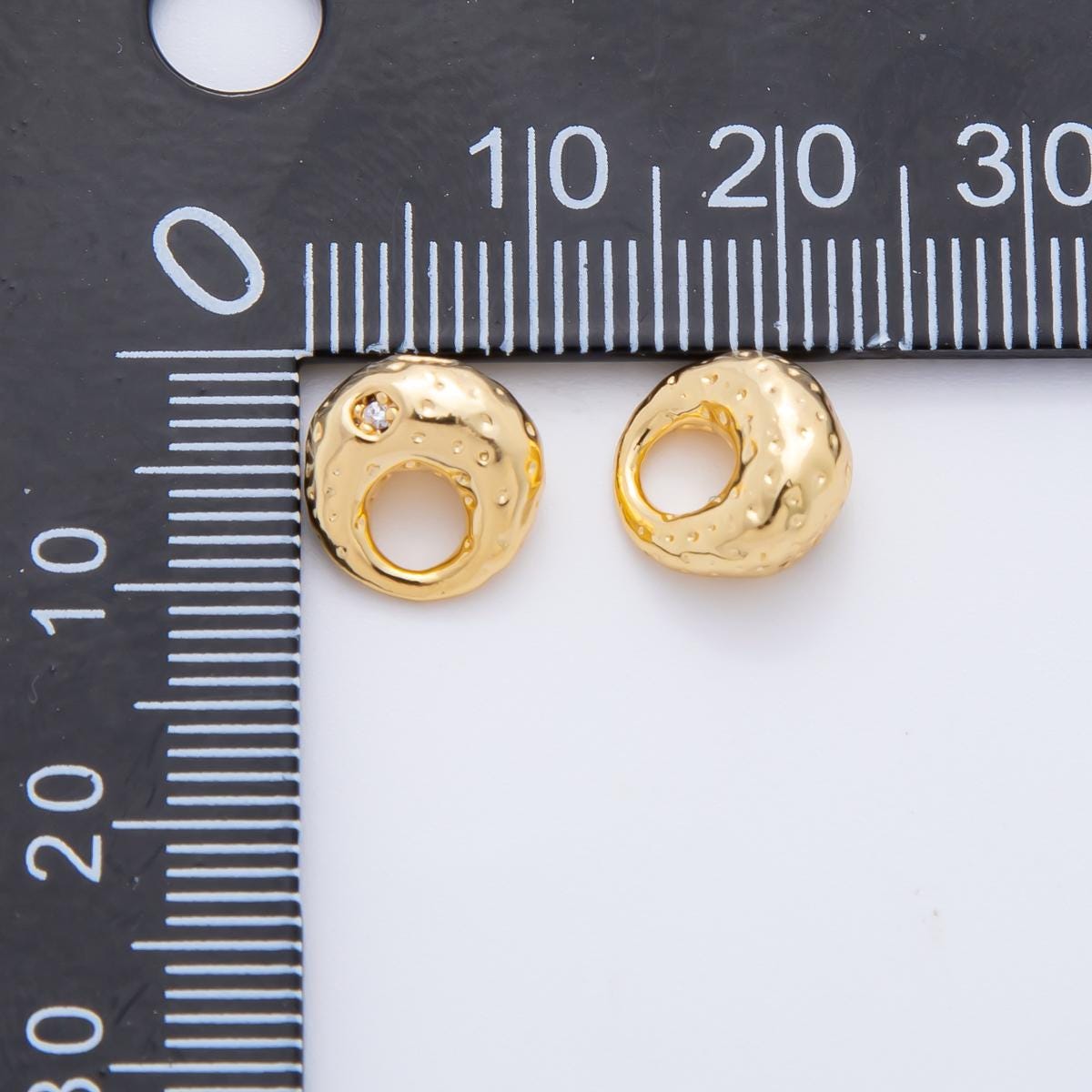 18K Gold Filled Unique Oval Bead Spacer with Large Hole for Beaded Necklace Bracelet Supply | AF-1087