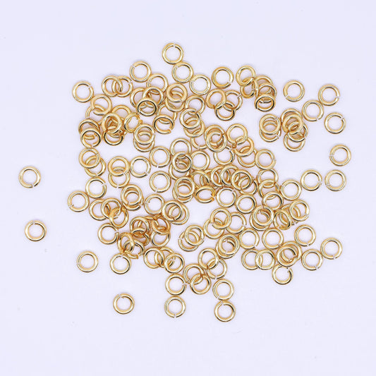24K Gold Filled 5mm Classic Tiny Round Jump ring Findings in Gold & Silver | SP1640