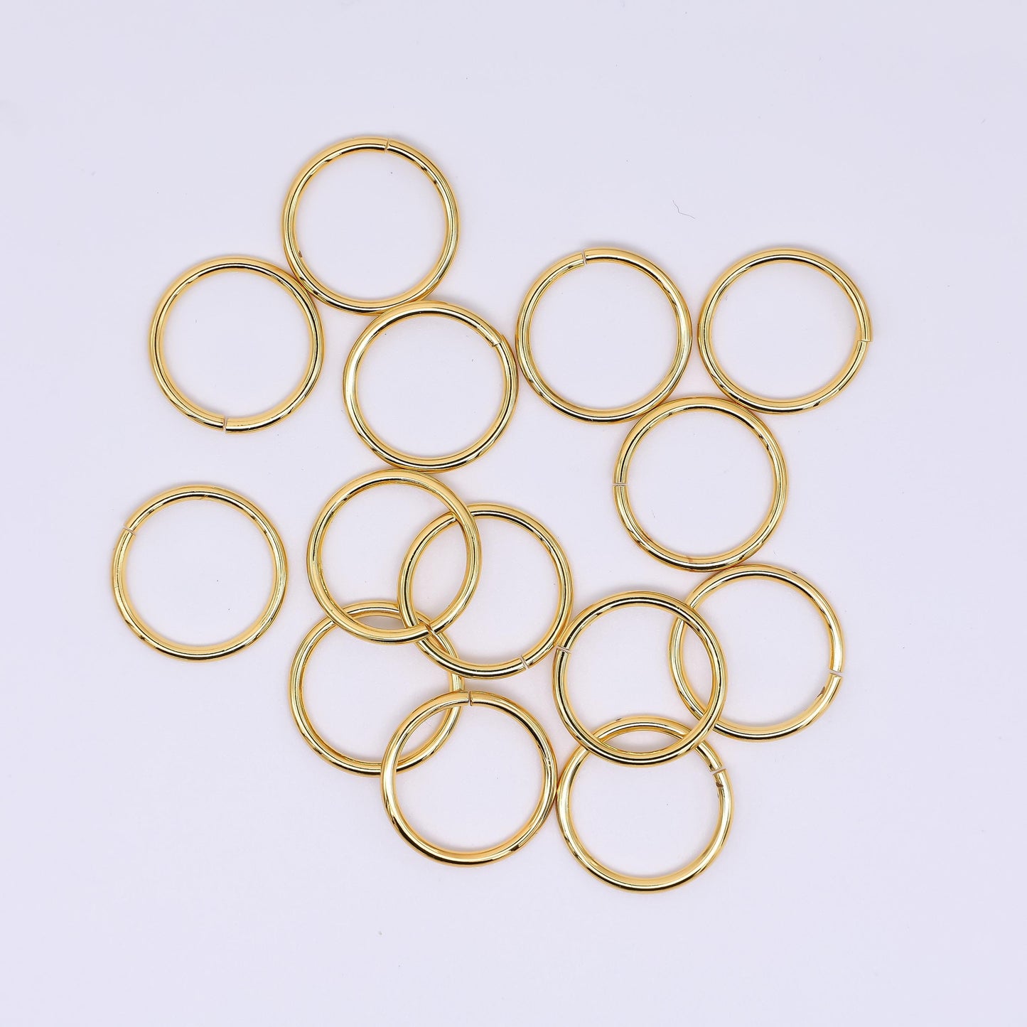 24K Gold Filled 18mm Big Circle Round Jump ring Findings in Gold & Silver | SP1639