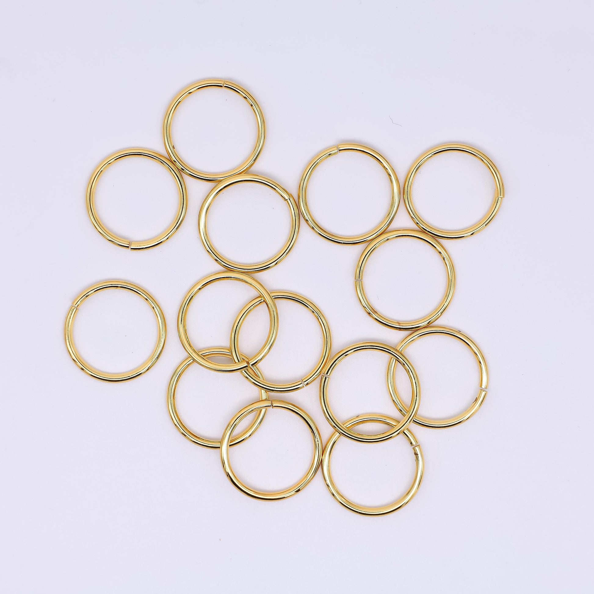 24K Gold Filled 18mm Big Circle Round Jump ring Findings in Gold & Silver | SP1639
