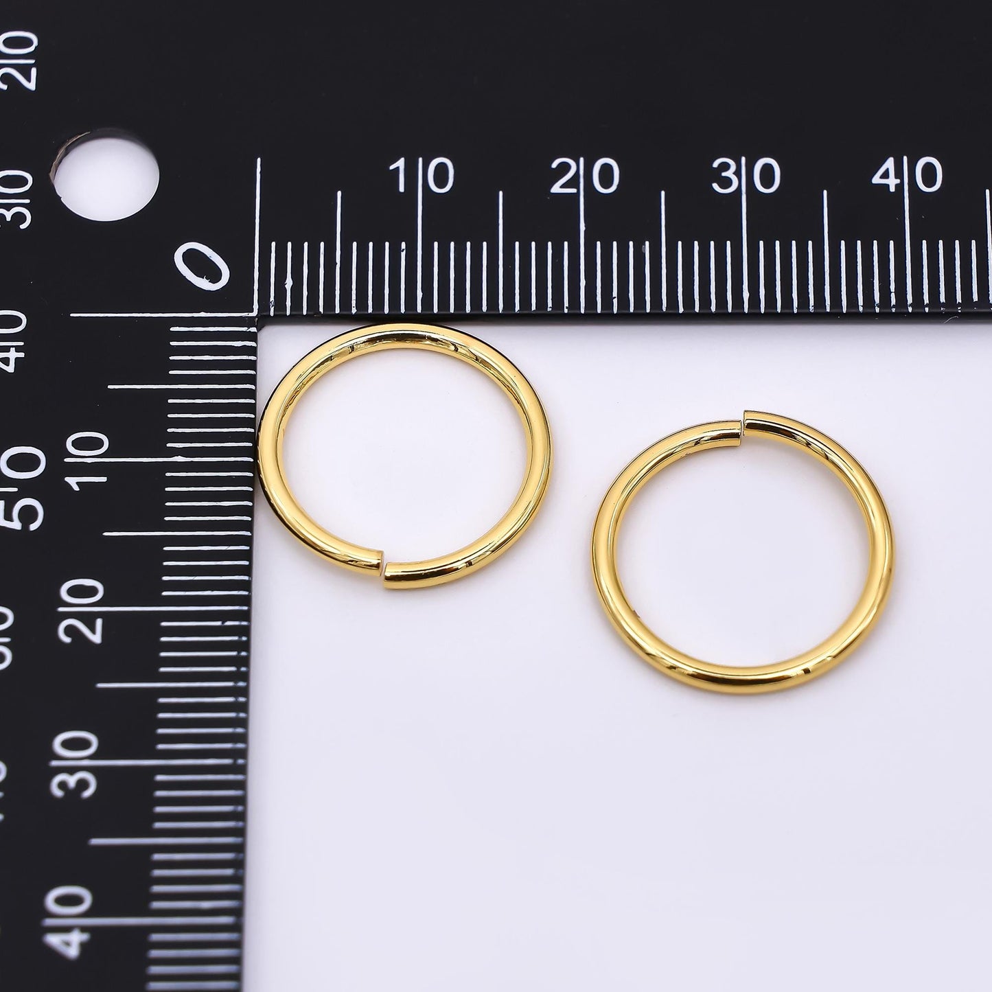 24K Gold Filled 18mm Big Circle Round Jump ring Findings in Gold & Silver | SP1639