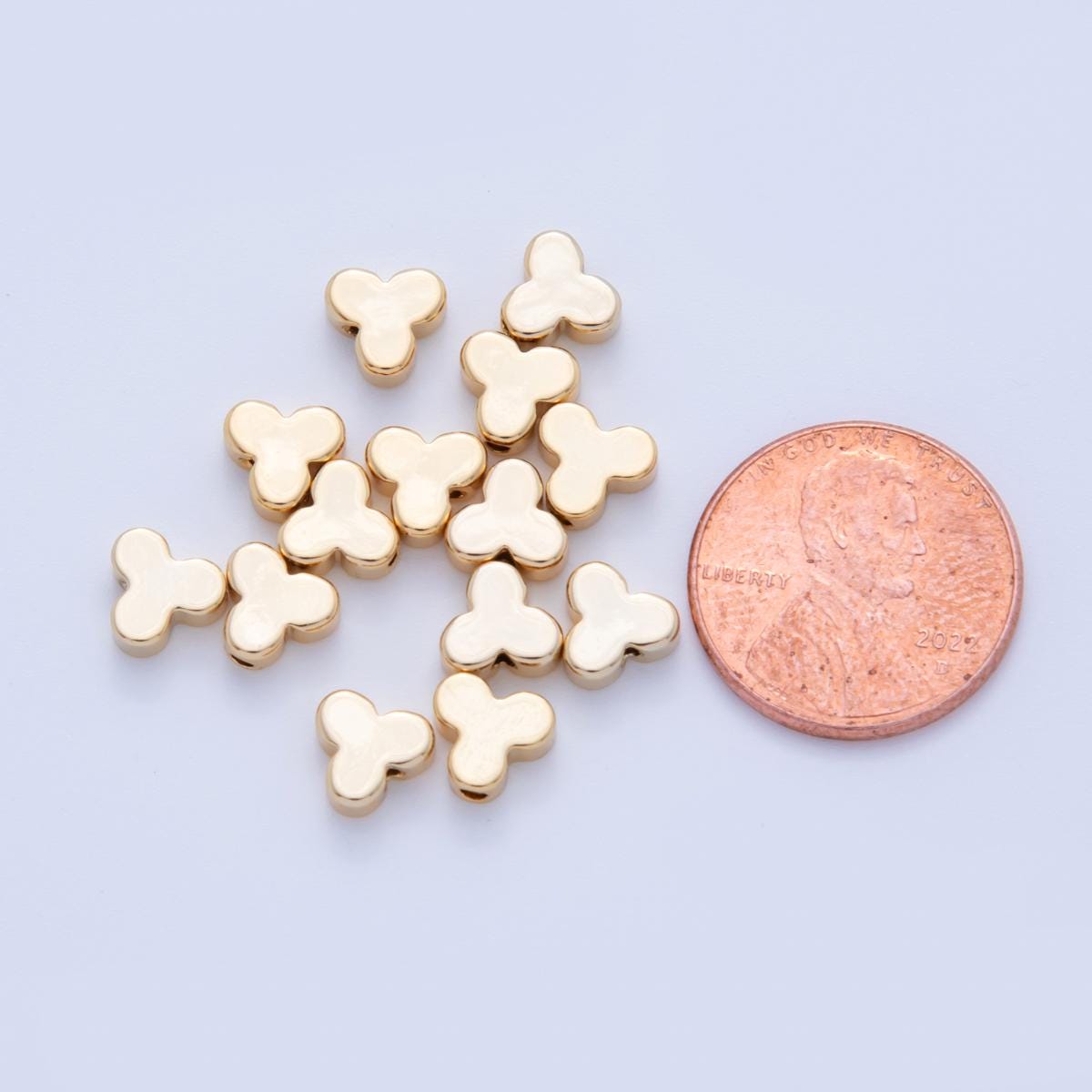 10x 18k gold Filled Tiny Flower Bead spacer 6.5x7 mm beads AF-1077