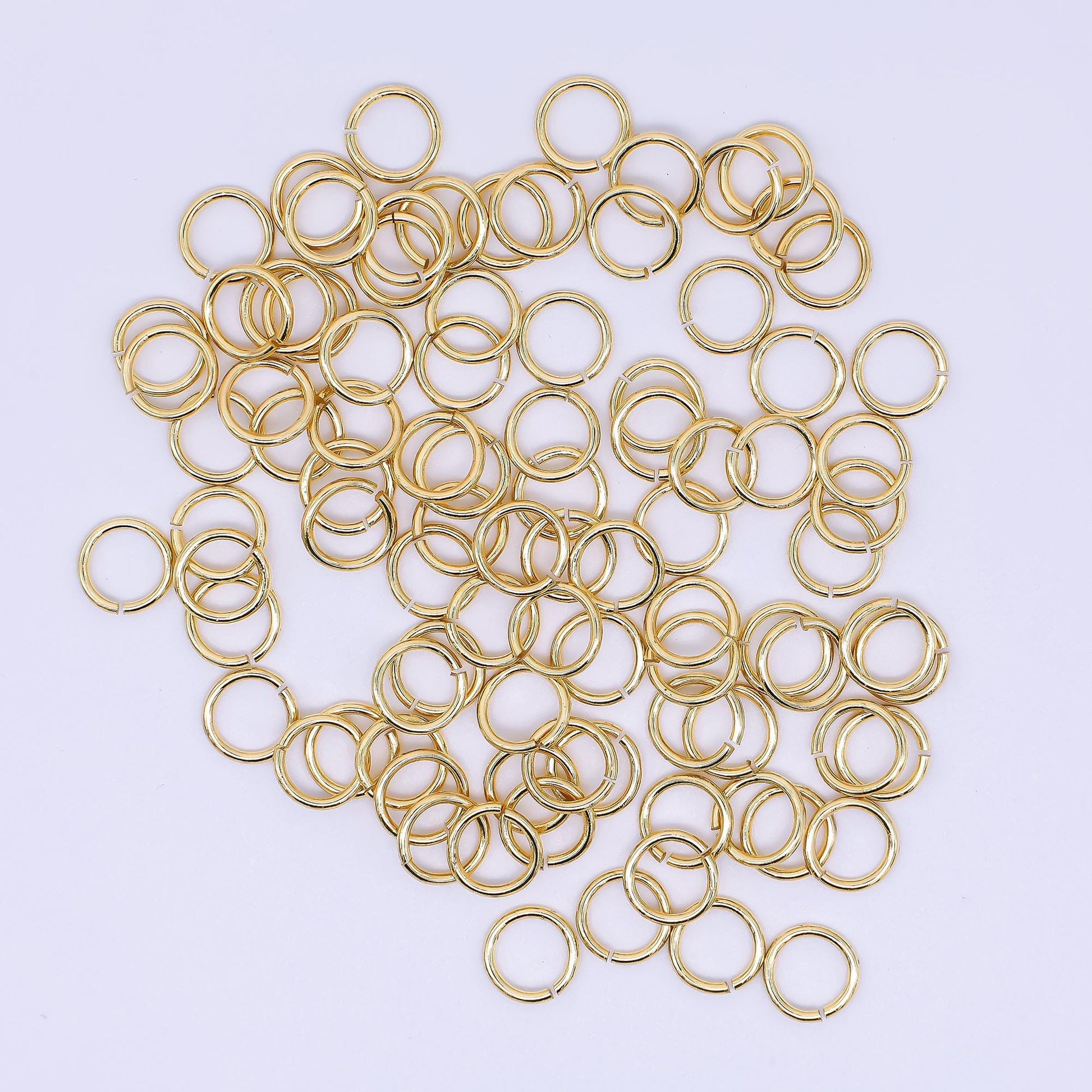 24K Gold Filled 8mm Tiny Circle Round Jump ring Findings | SP1641