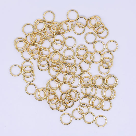 24K Gold Filled 8mm Tiny Circle Round Jump ring Findings | SP1641