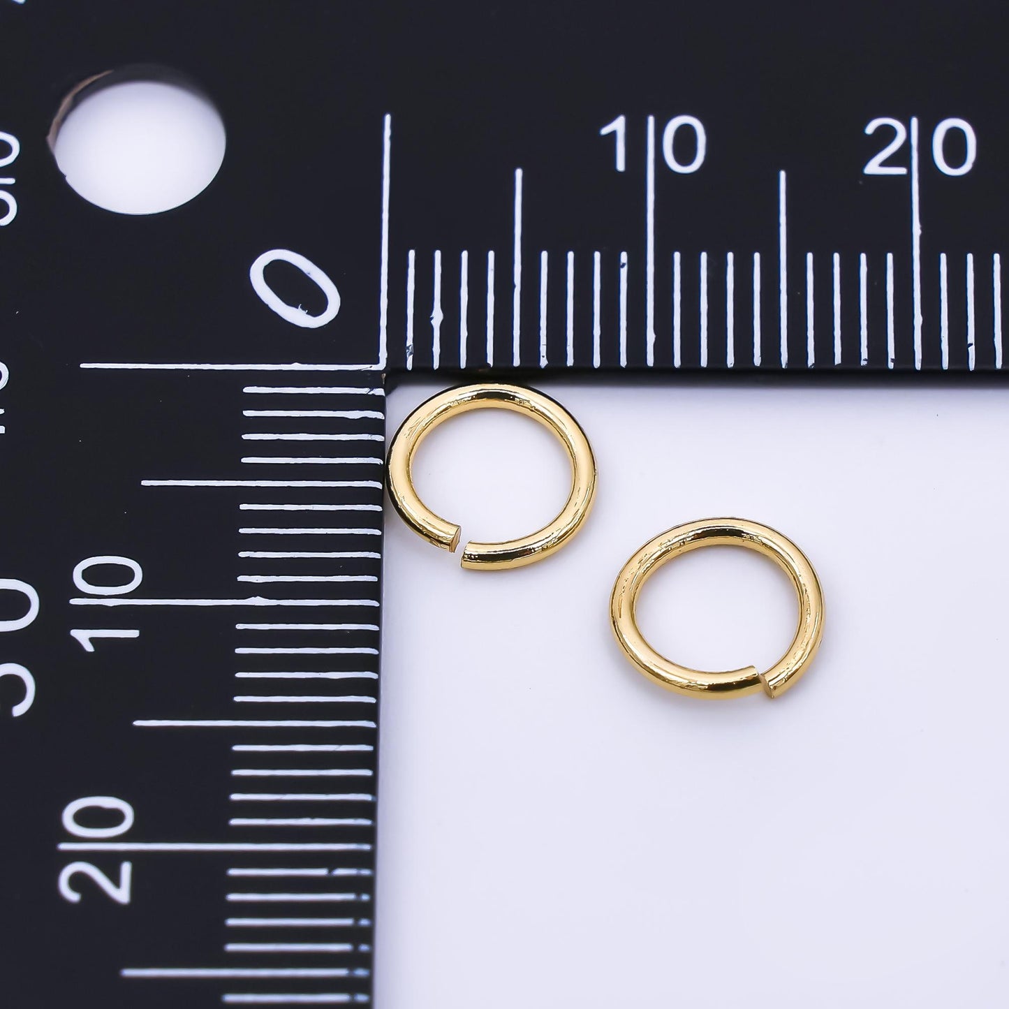24K Gold Filled 8mm Tiny Circle Round Jump ring Findings | SP1641