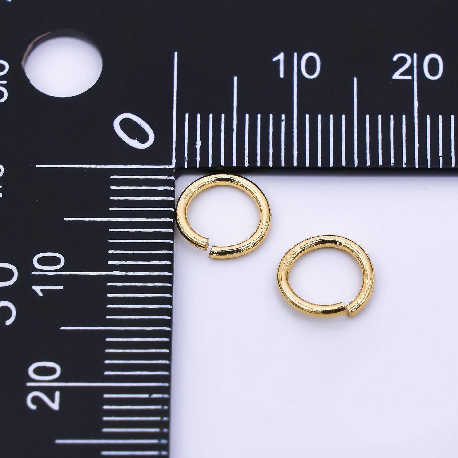 24K Gold Filled 8mm Tiny Circle Round Jump ring Findings | SP1641