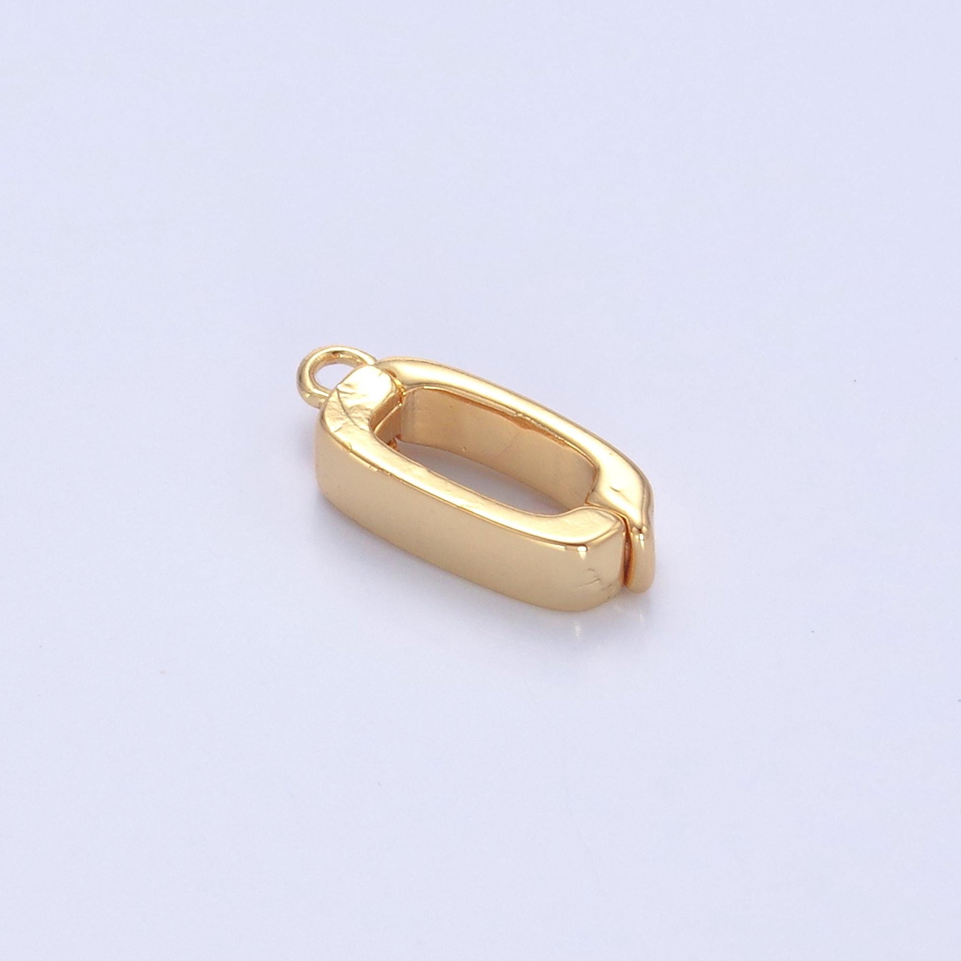 24K Gold Filled 13mm Hinged Rectangular Bail Pendant Spacer Holder | Z1319