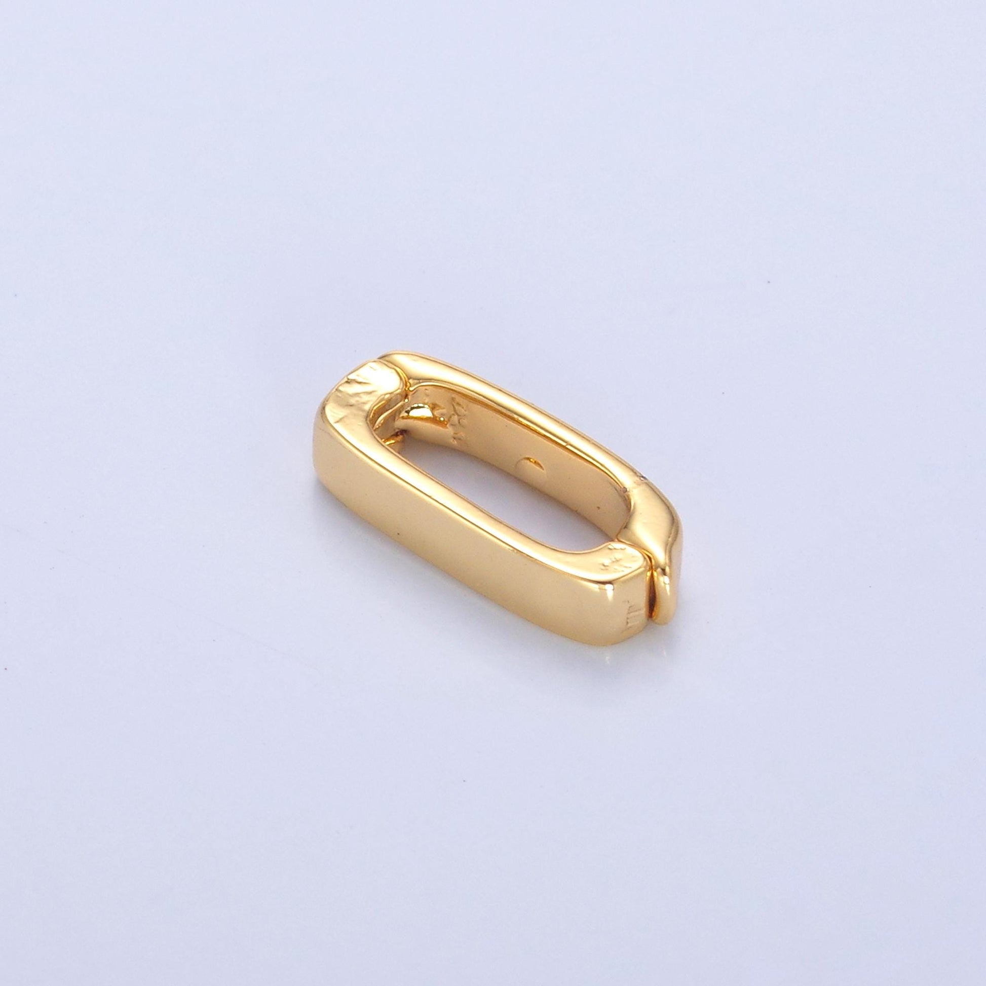 24K Gold Filled 12mm Tiny Hinged Rectangular Bail Pendant Spacer Holder | Z1321