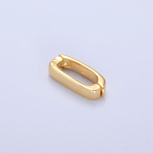 24K Gold Filled 12mm Tiny Hinged Rectangular Bail Pendant Spacer Holder | Z1321