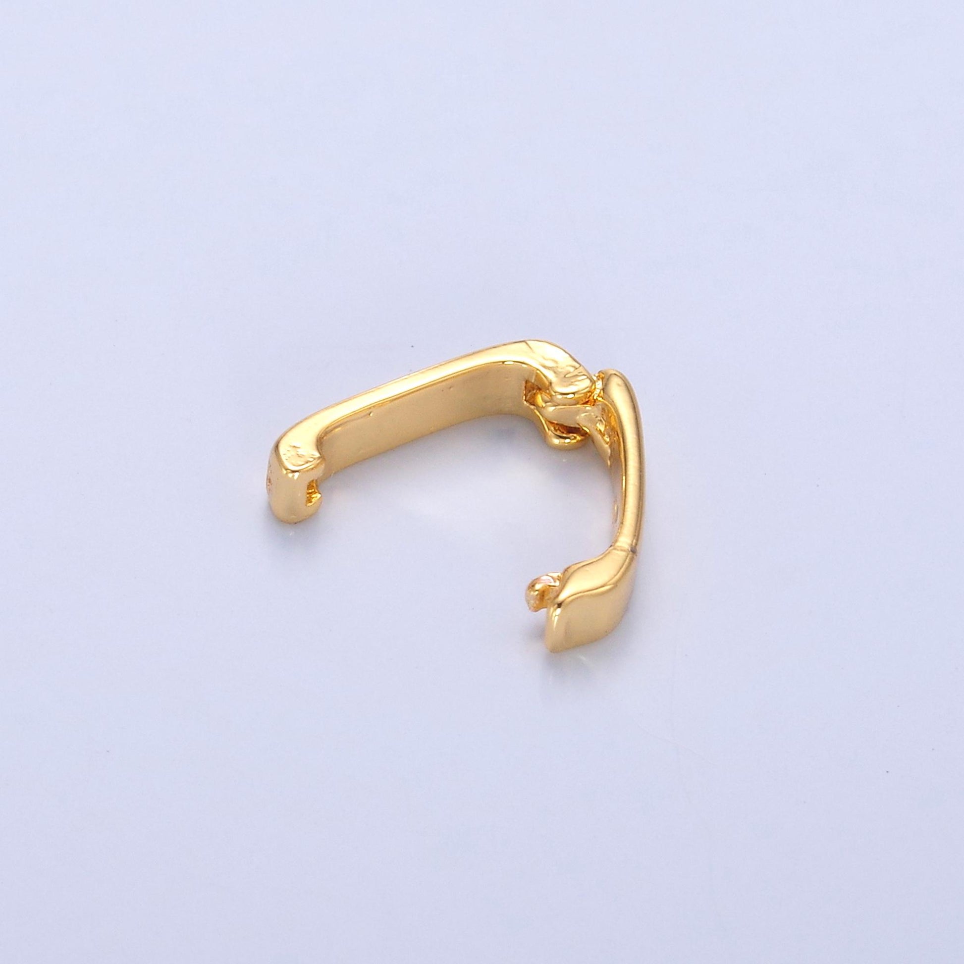 24K Gold Filled 12mm Tiny Hinged Rectangular Bail Pendant Spacer Holder | Z1321