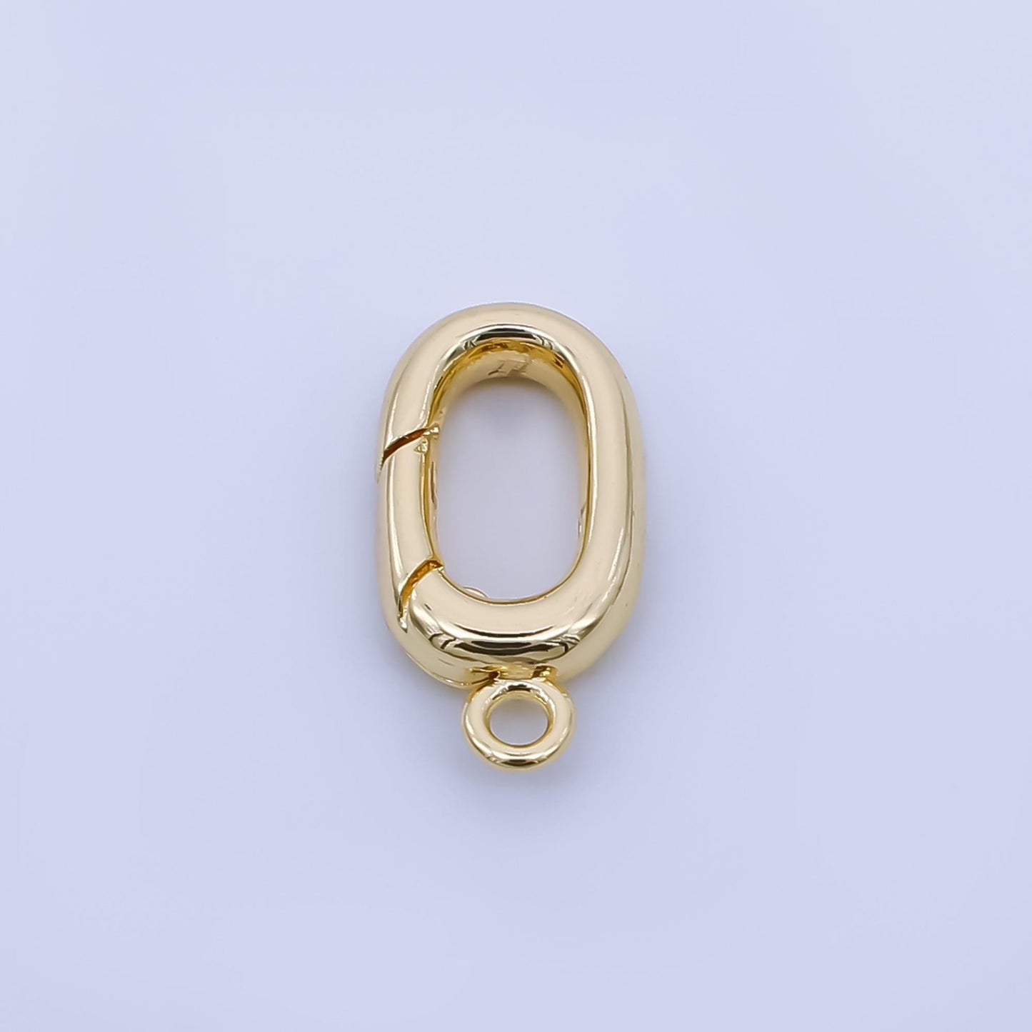 24K Gold Filled 12mm Push-Gate In Clasp Charm Finding | Z1322