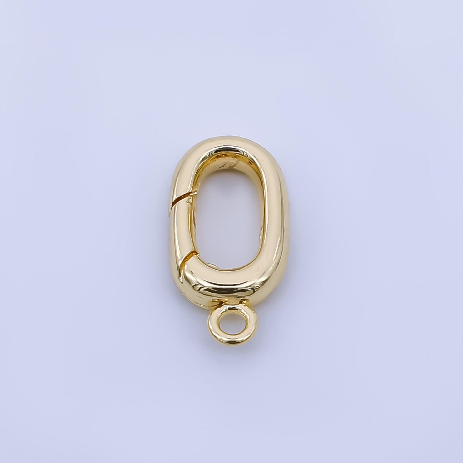 24K Gold Filled 12mm Push-Gate In Clasp Charm Finding | Z1322
