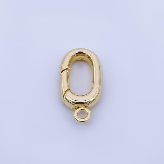 24K Gold Filled 12mm Push-Gate In Clasp Charm Finding | Z1322