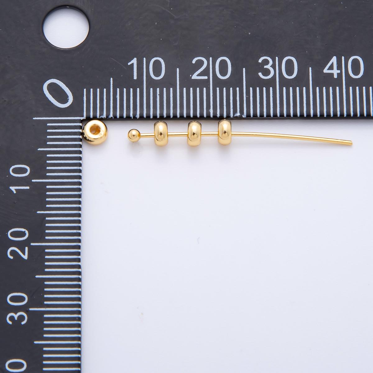 10x 18k gold Filled Donut beads spacer Tiny Bead spacer beads 3.7x3.7 mm beads AF-1089
