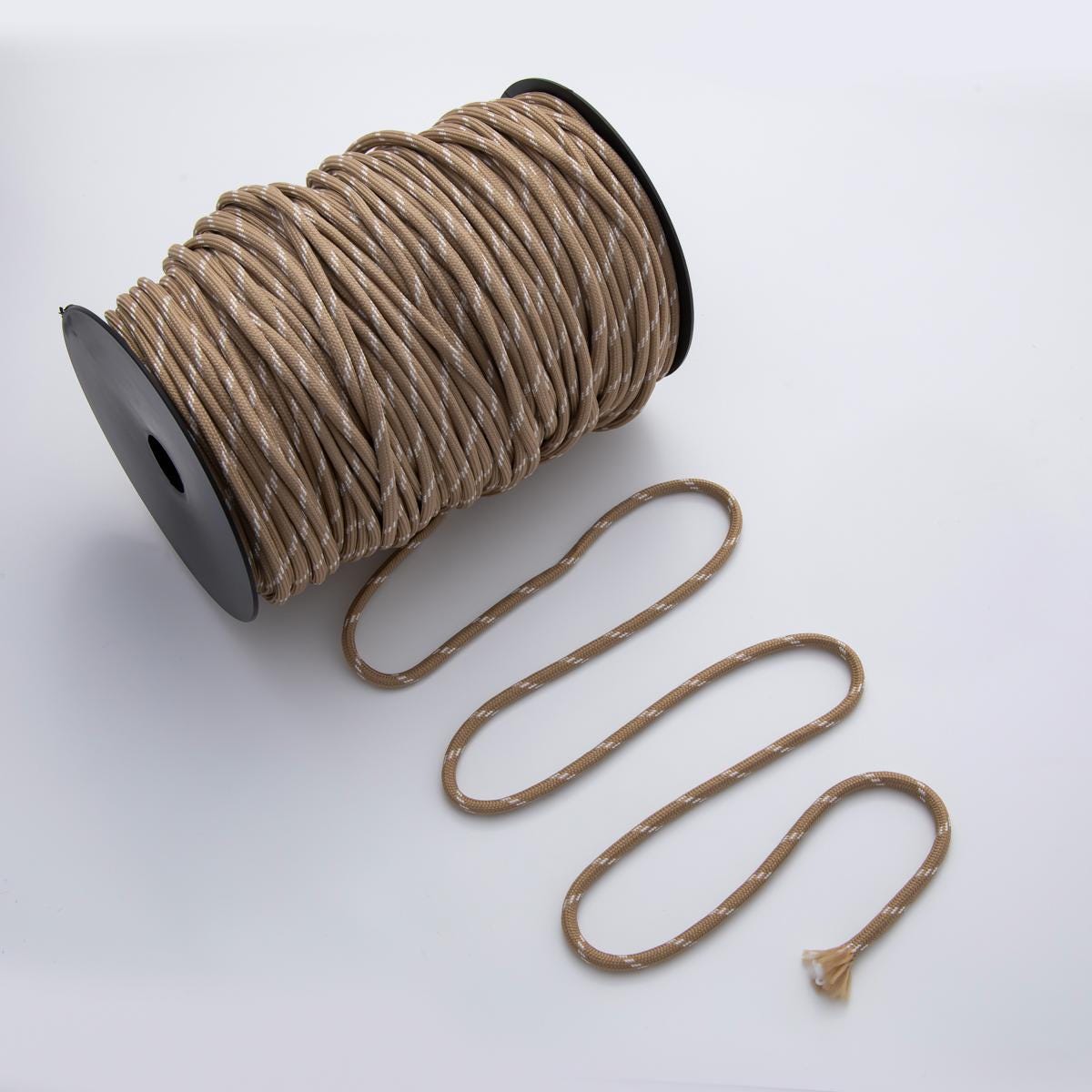 Jewelry Making Round Cords, Polyester & Spandex Cord Ropes 5mm Brown Braided Rope by Yards | ROLL-1751