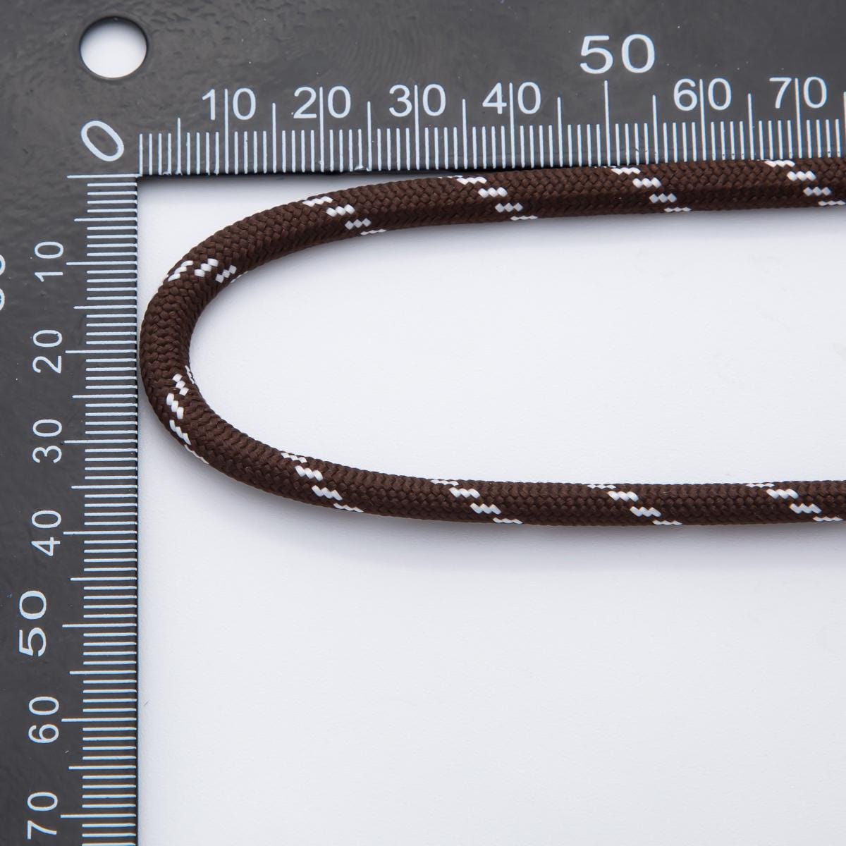 Jewelry Making Round Cords, Polyester & Spandex Cord Ropes 5mm Dark Brown Braided Rope by Yards | ROLL-1752