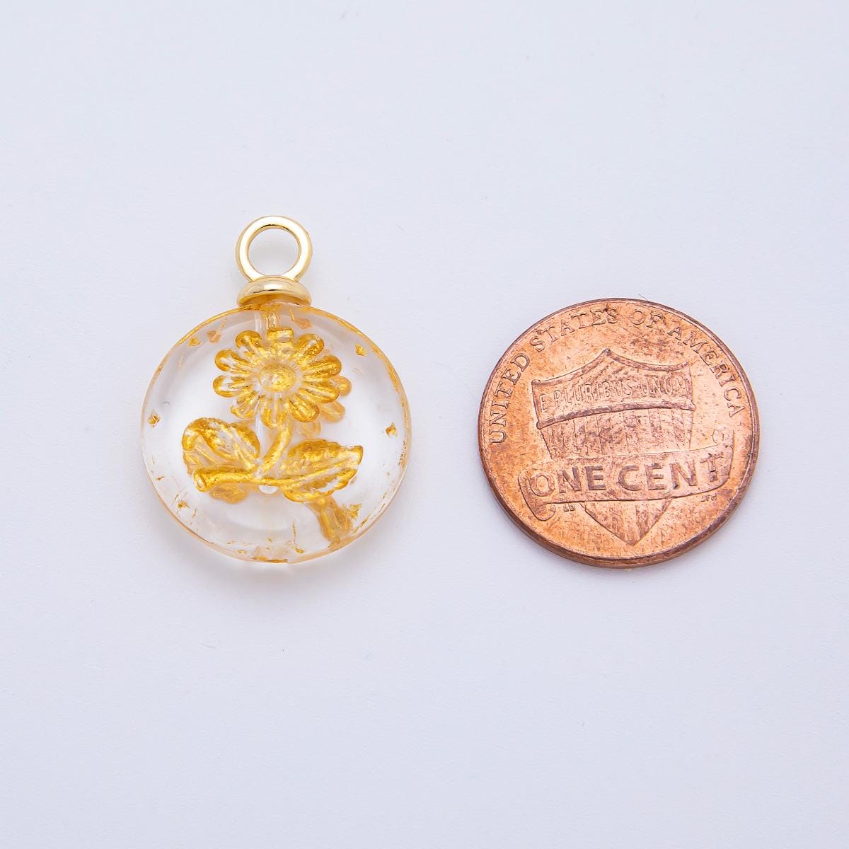 Dainty Czech Glass Beads Flower Beads Charm Sun Flower Beads Pendant Colorful Floral Necklace Bracelet Component AF-1348